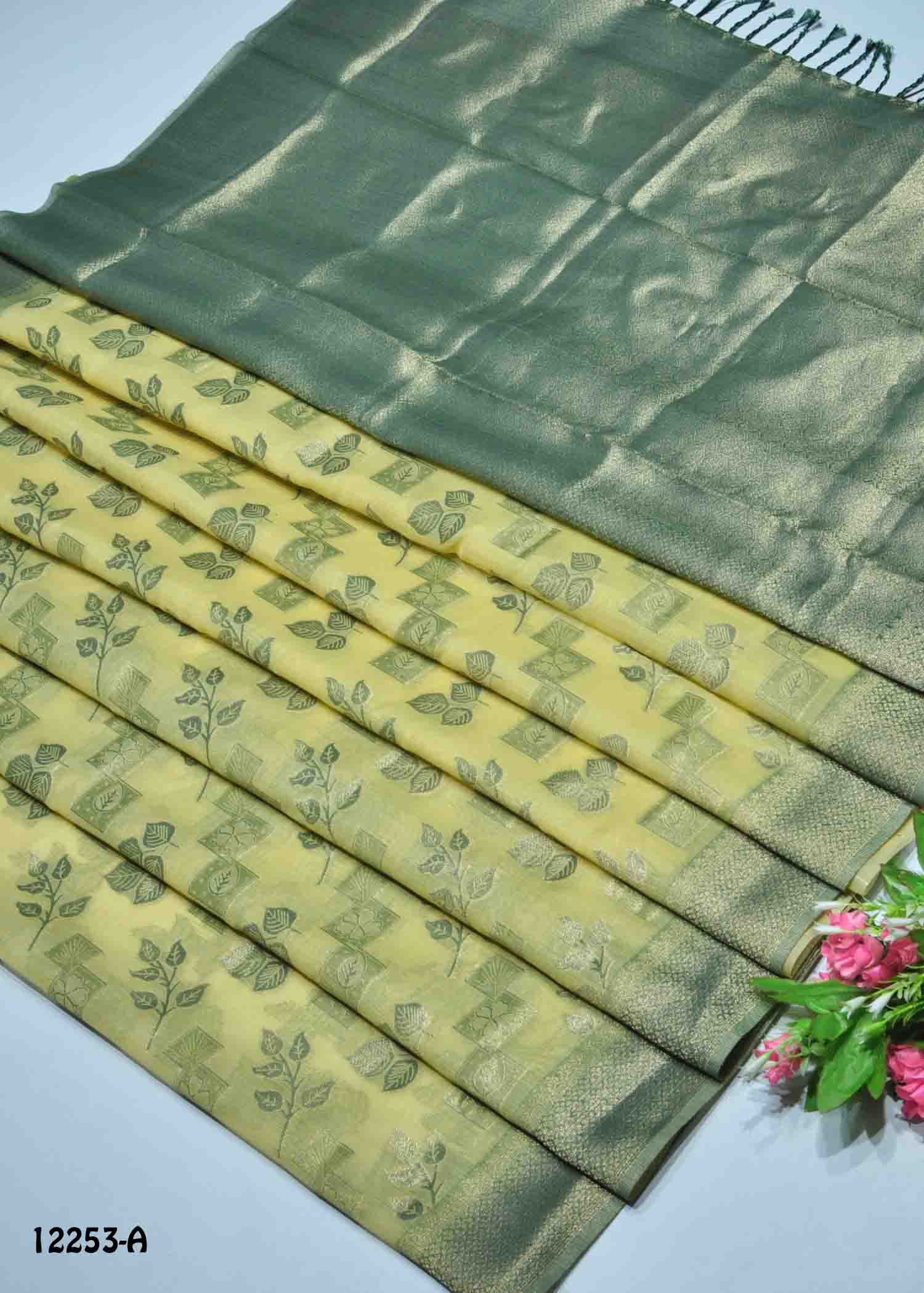 Nidhiksha -12253-A LightGreen Color Fancy Banarasi Saree CM1322518 (RR6D)