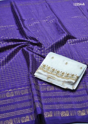 Sakshi -12254-A  Violet Color Trending Turkey Crepe Saree CM1321777 [RR9B]