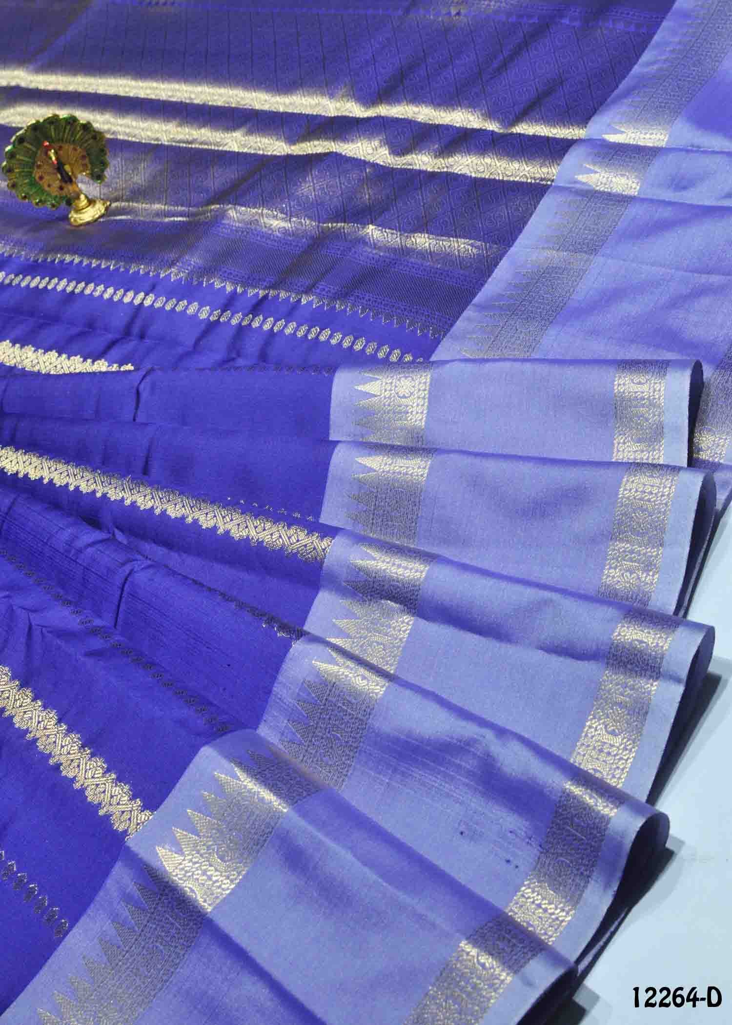 Ezhilarasi -12264-D Violet Color New Arrival Trending Semi Banarasi Katan Soft Silk Sarees CM1324100 (RR2D)