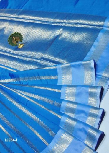 Ezhilarasi -12264-J  SkyBlue Color New Arrival Trending Semi Banarasi Katan Soft Silk Sarees CM1324100 (RR2D)