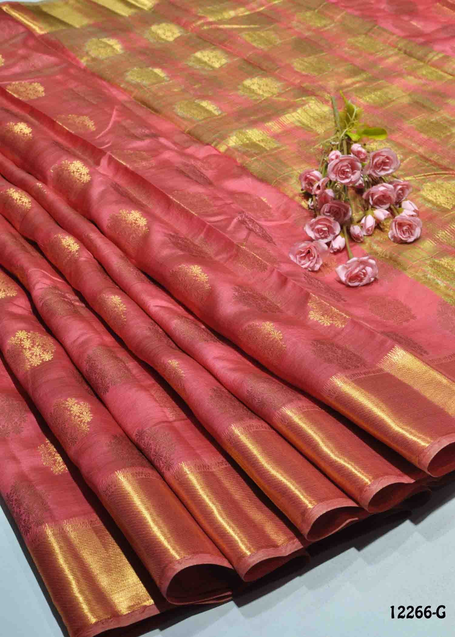 Litija - 12266-G RougePink Color Excellent Traditional Raw Silk Saree CM1324735 (RR2D)