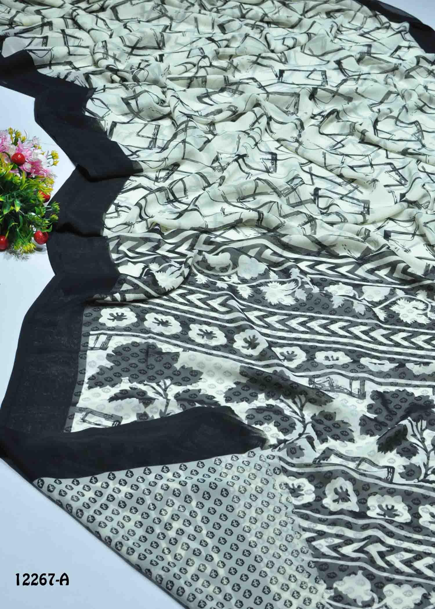 Pavaana -12267-A Halfwhite Color Simply Soft Synthetic Saree CM1319308 (RR11E)