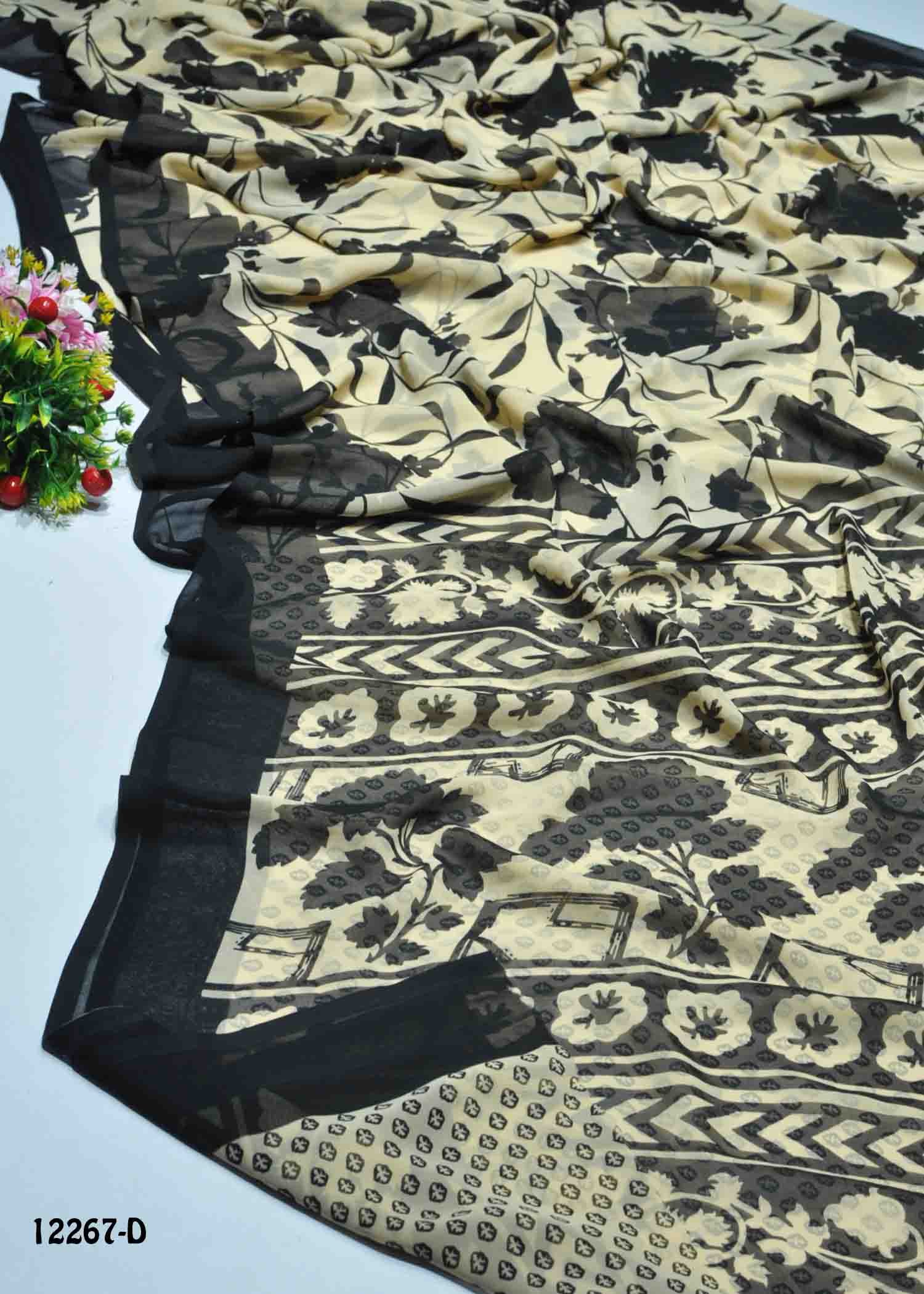 Pavaana -12267-D Tan Color Simply Soft Synthetic Saree CM1319308 (RR11E)