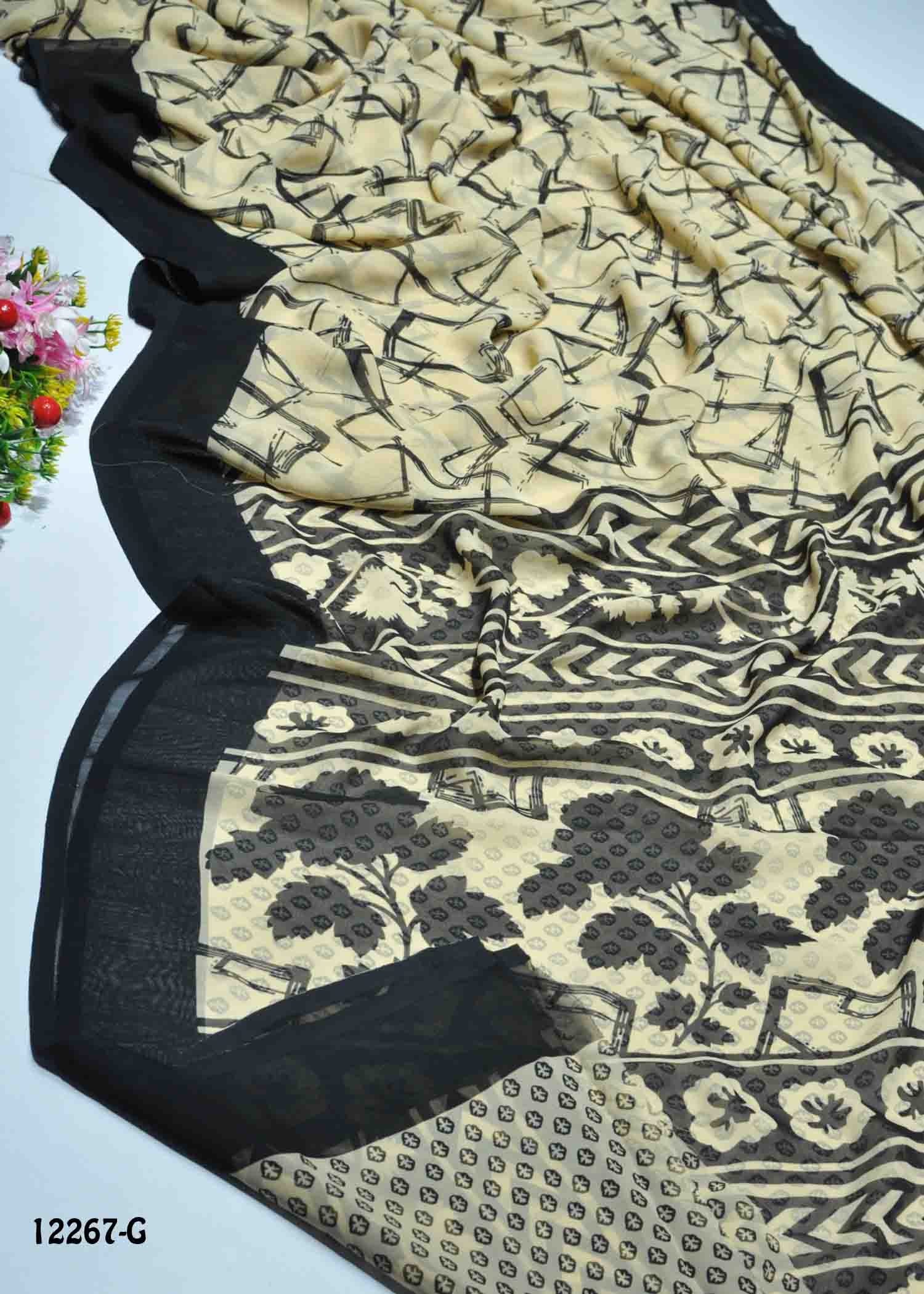 Pavaana -12267-G Tan Color Simply Soft Synthetic Saree CM1319308 (RR11E)