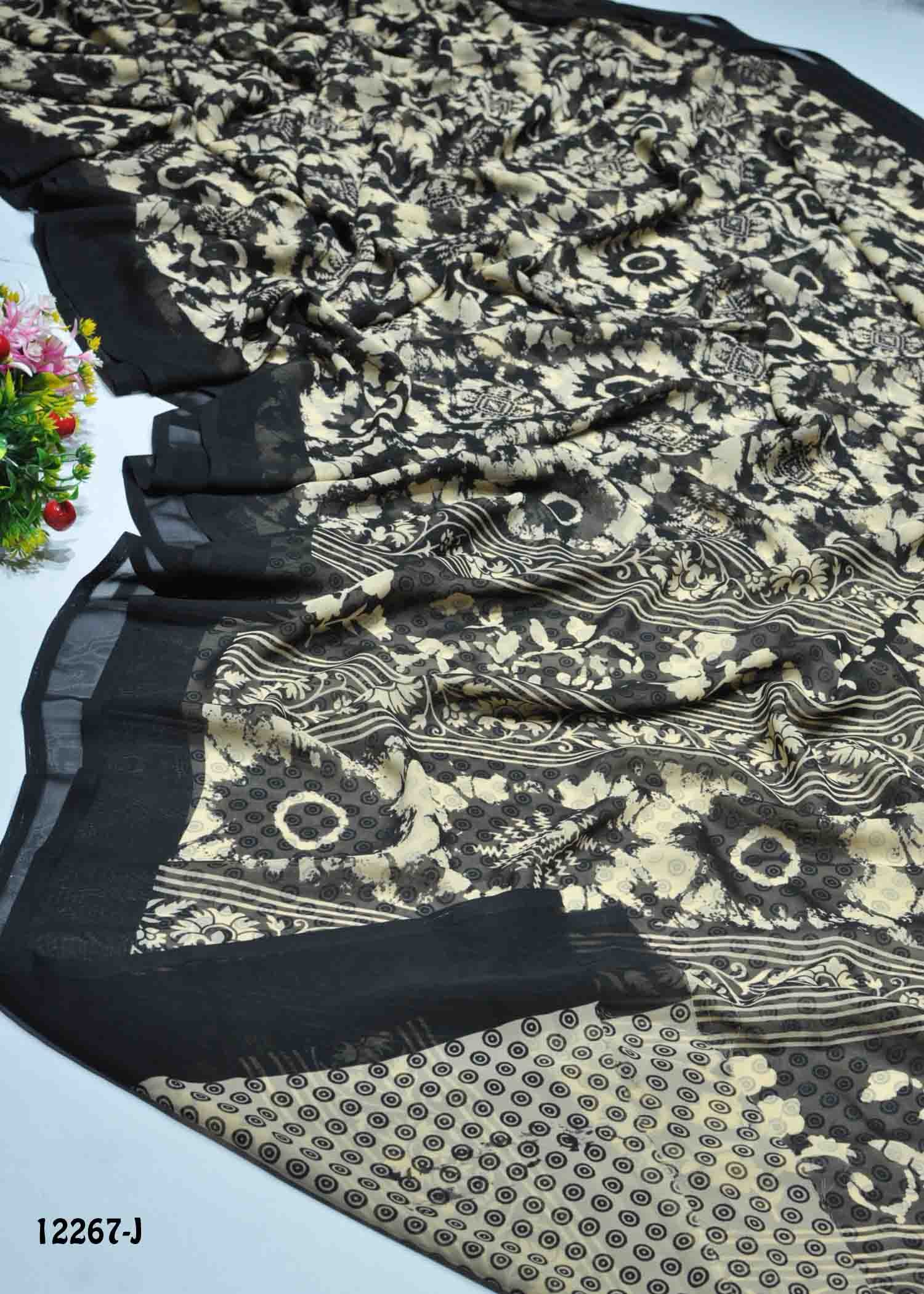 Pavaana -12267-J Tan Color Simply Soft Synthetic Saree CM1319308 (RR11E)