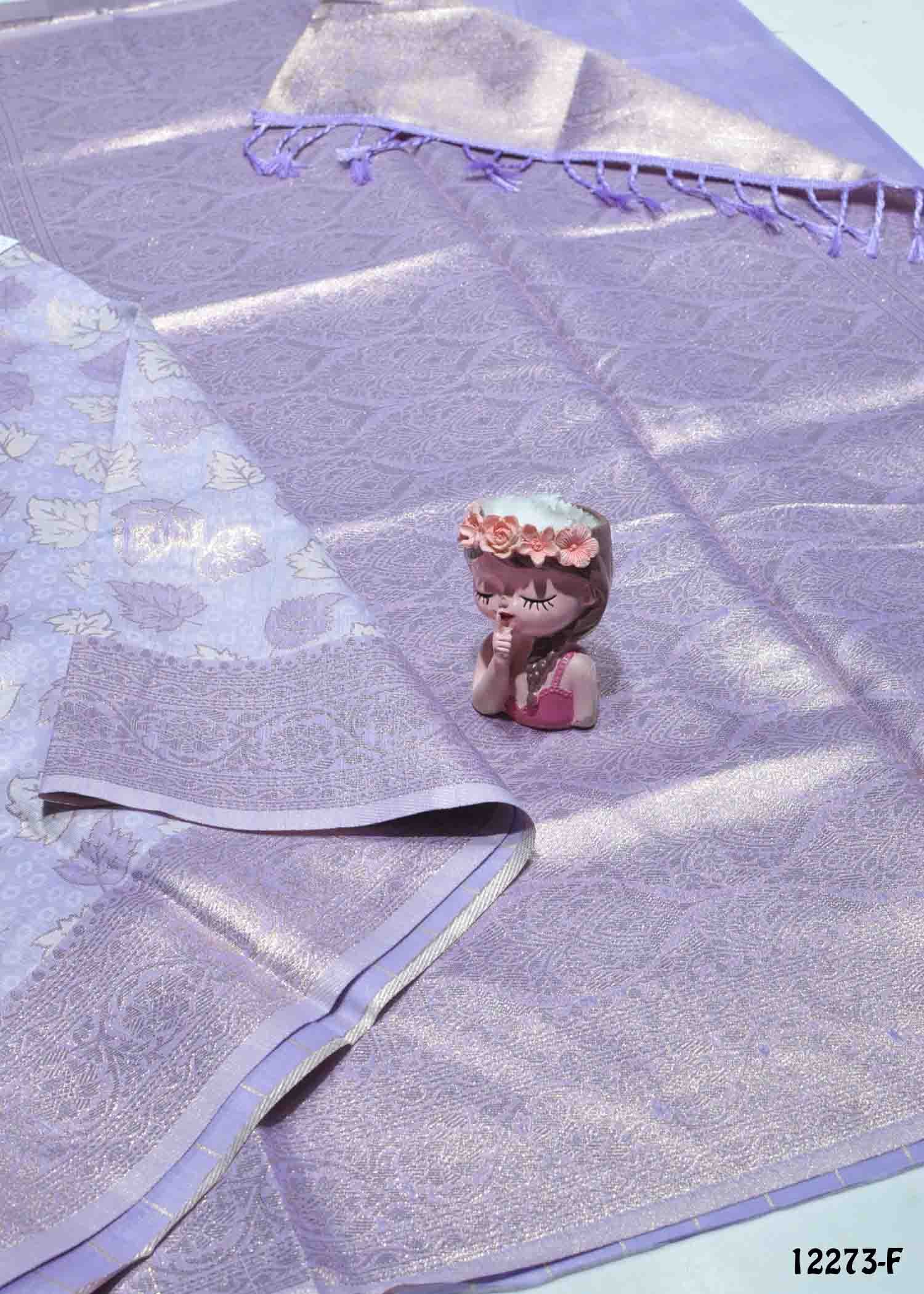 Aathirai -12273-F Lavender Color Fancy Banarasi Saree CM1325112 (RR7C)