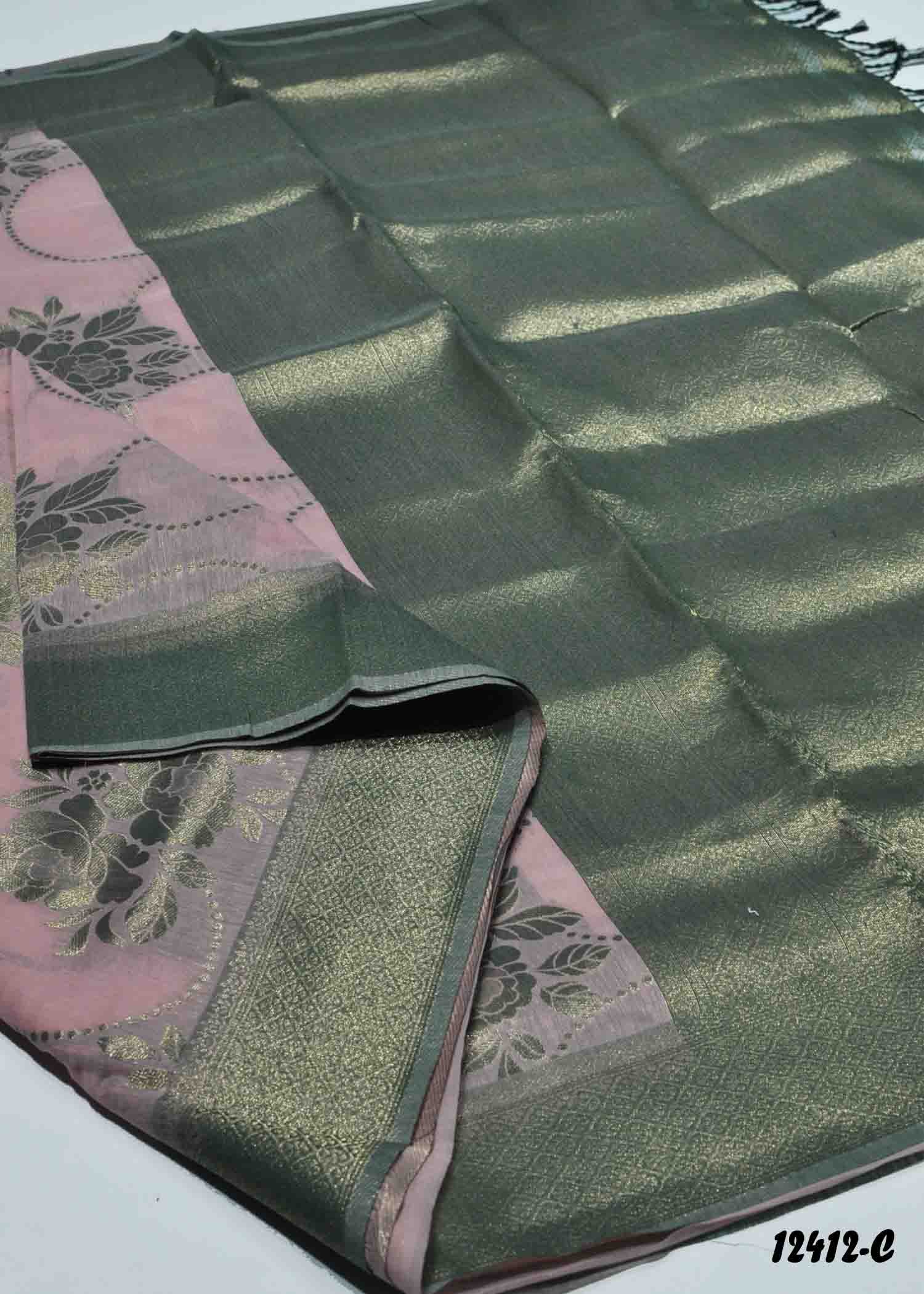 Deiva -12412-C Pink Color Fancy Banarasi Saree CM1322518 (RR6D)