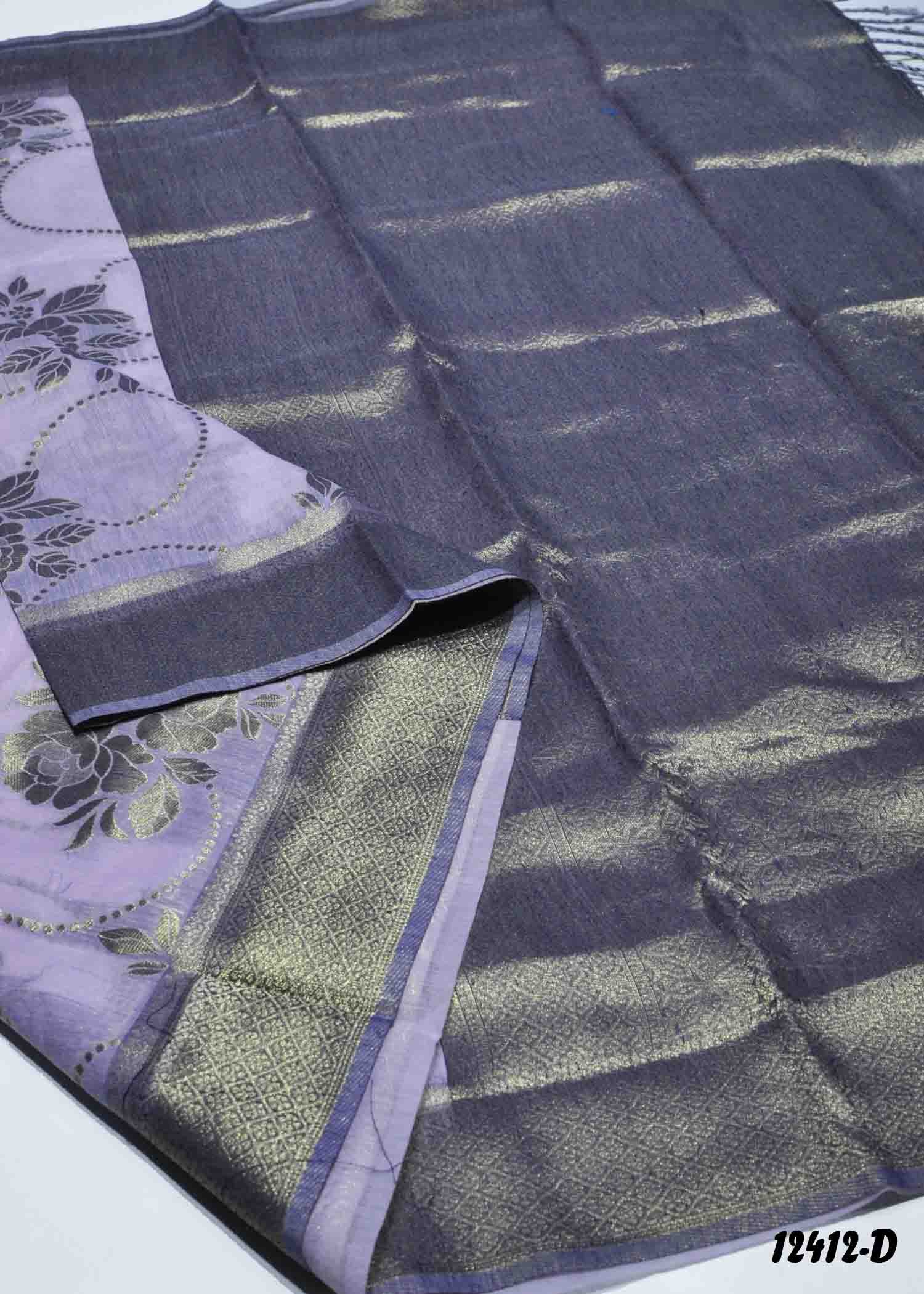 Deiva -12412-D Lavander Color Fancy Banarasi Saree CM1322518 (RR6D)