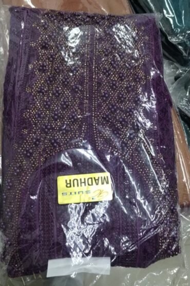 Madhur 12800-C Violet colour georgette salwar material CM1330347
