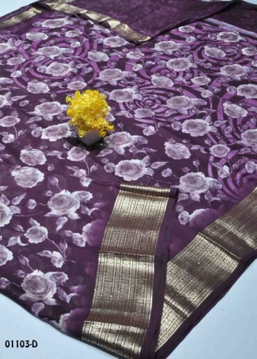 Tharagai  - 01103-D  Purple Color Excellent Soft Chiffon Saree CM1351753(LR9C)