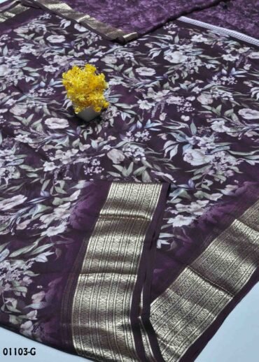 Tharagai  - 01103-G  Purple Color Excellent Soft Chiffon Saree CM1351753(LR9C)