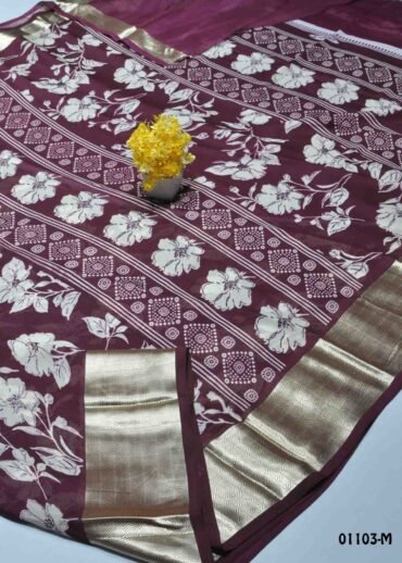 Kundavai  - 01103-M  Maroon Color Excellent Soft Chiffon Saree CM1351753(LR9C)