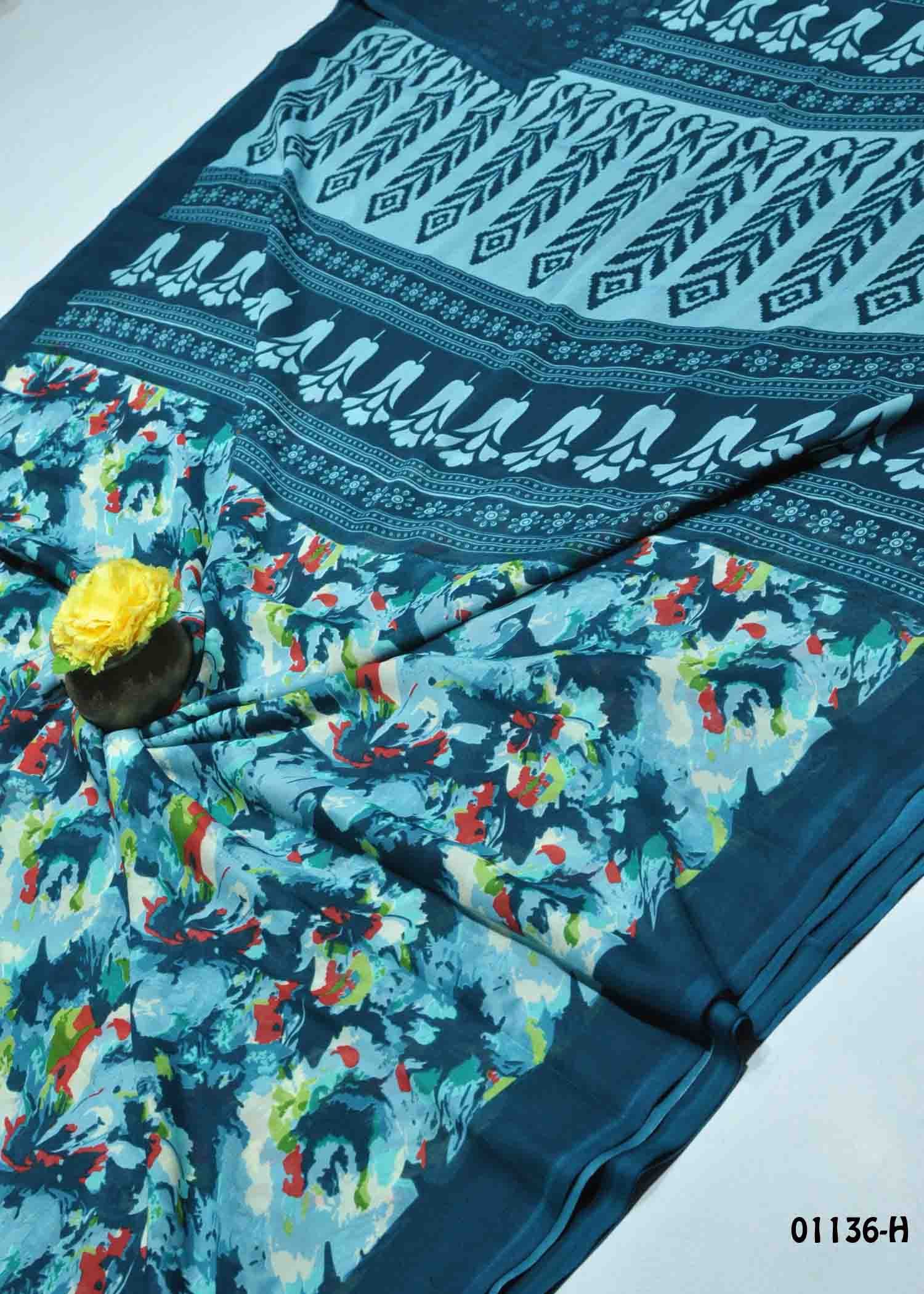 Devika - 01136-H PineGreen Color Simply Soft Synthetic Saree CM1353356 (LR9E)