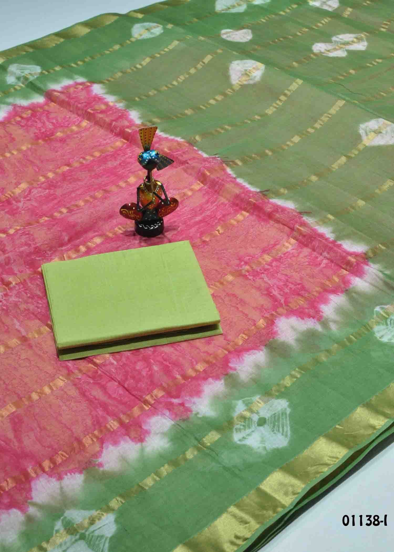 Dhruvini - 01138-I Pink Color Pure Cotton Saree CM1354434 (LR3E)