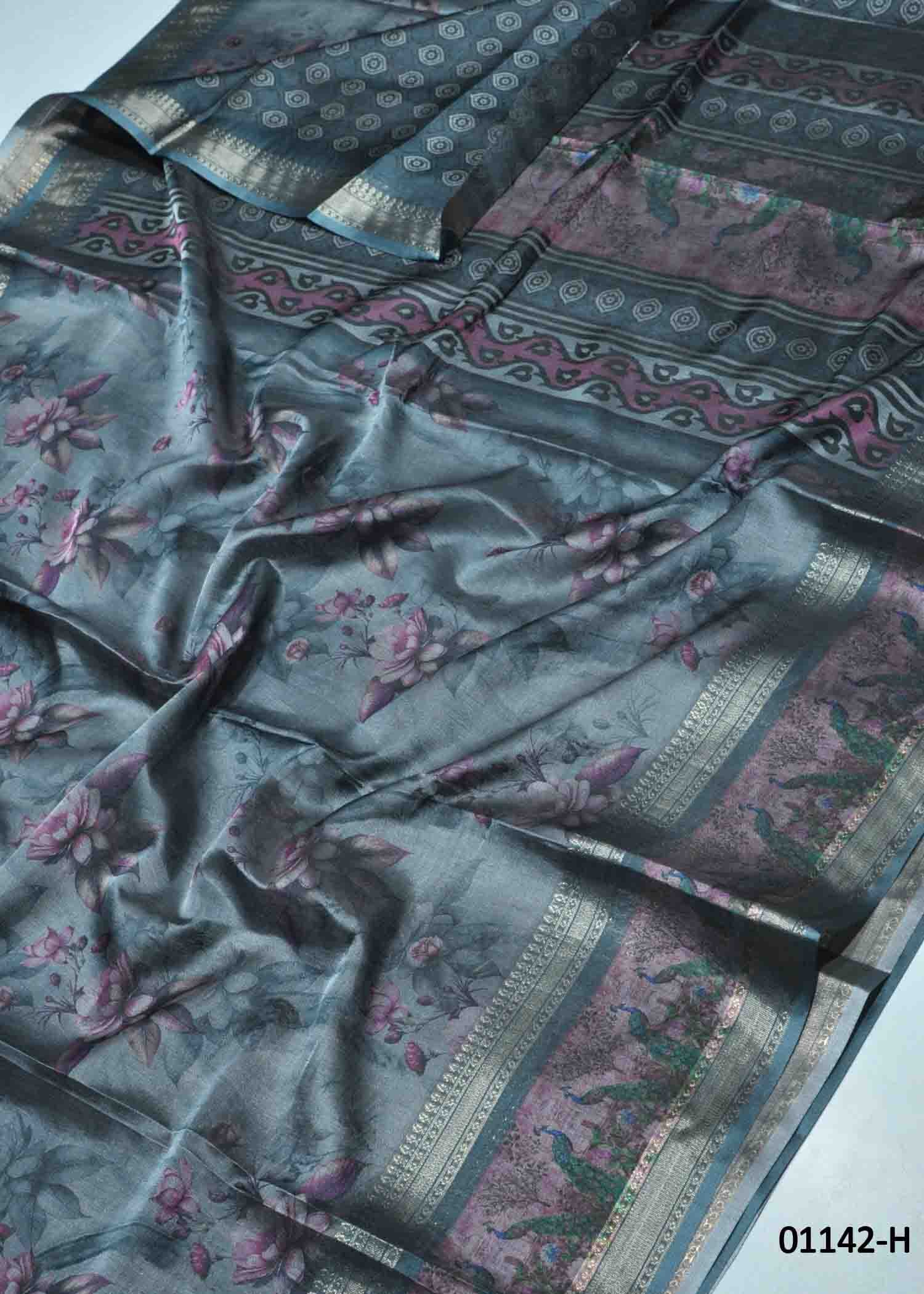 Bruntha - 01142-H LightBlue Color Excellent Dola Silk Saree CM1354958 (LR7D)