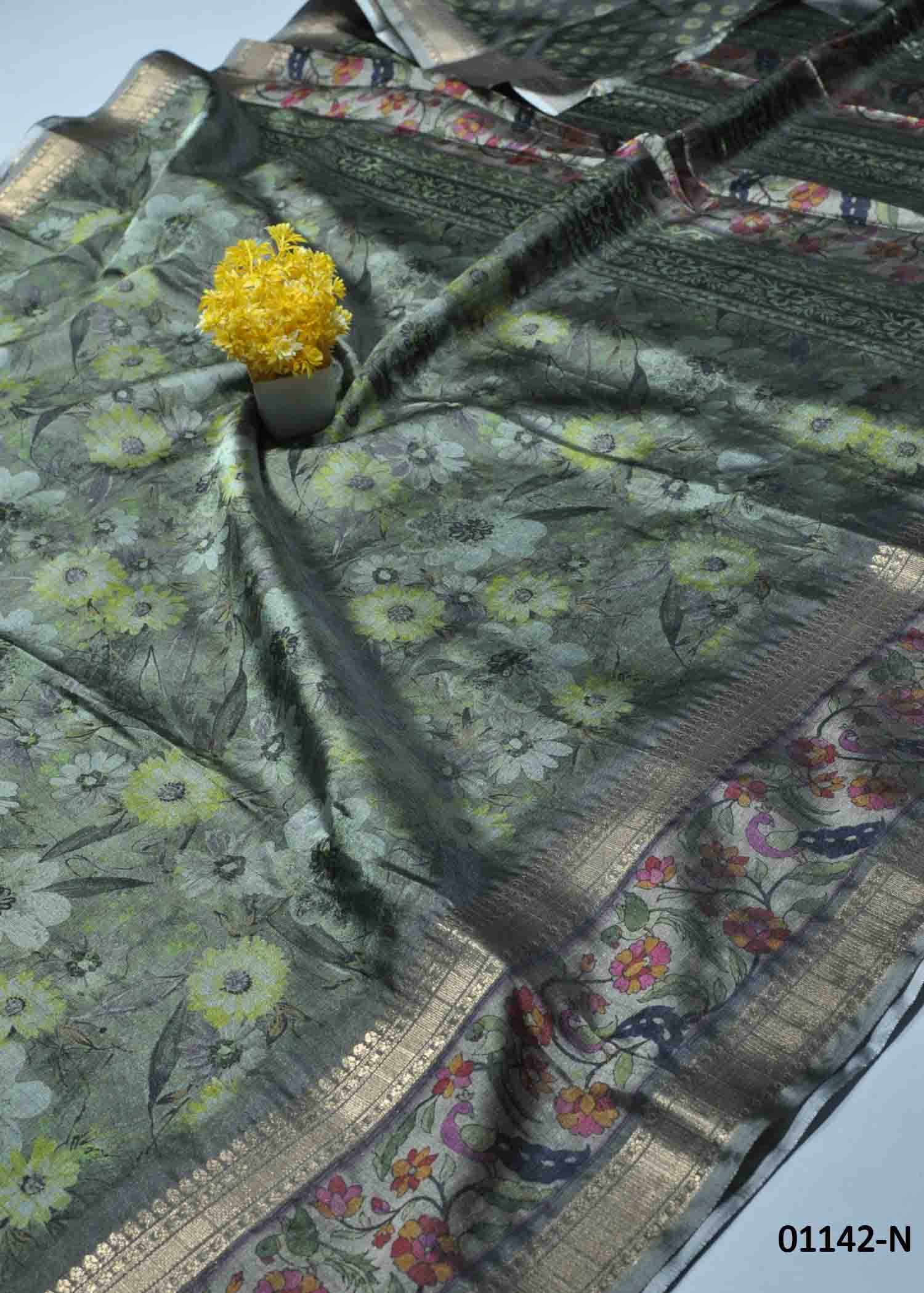 Kalaivani - 01142-N Green Color Excellent Dola Silk Saree CM1354958 (LR7D)