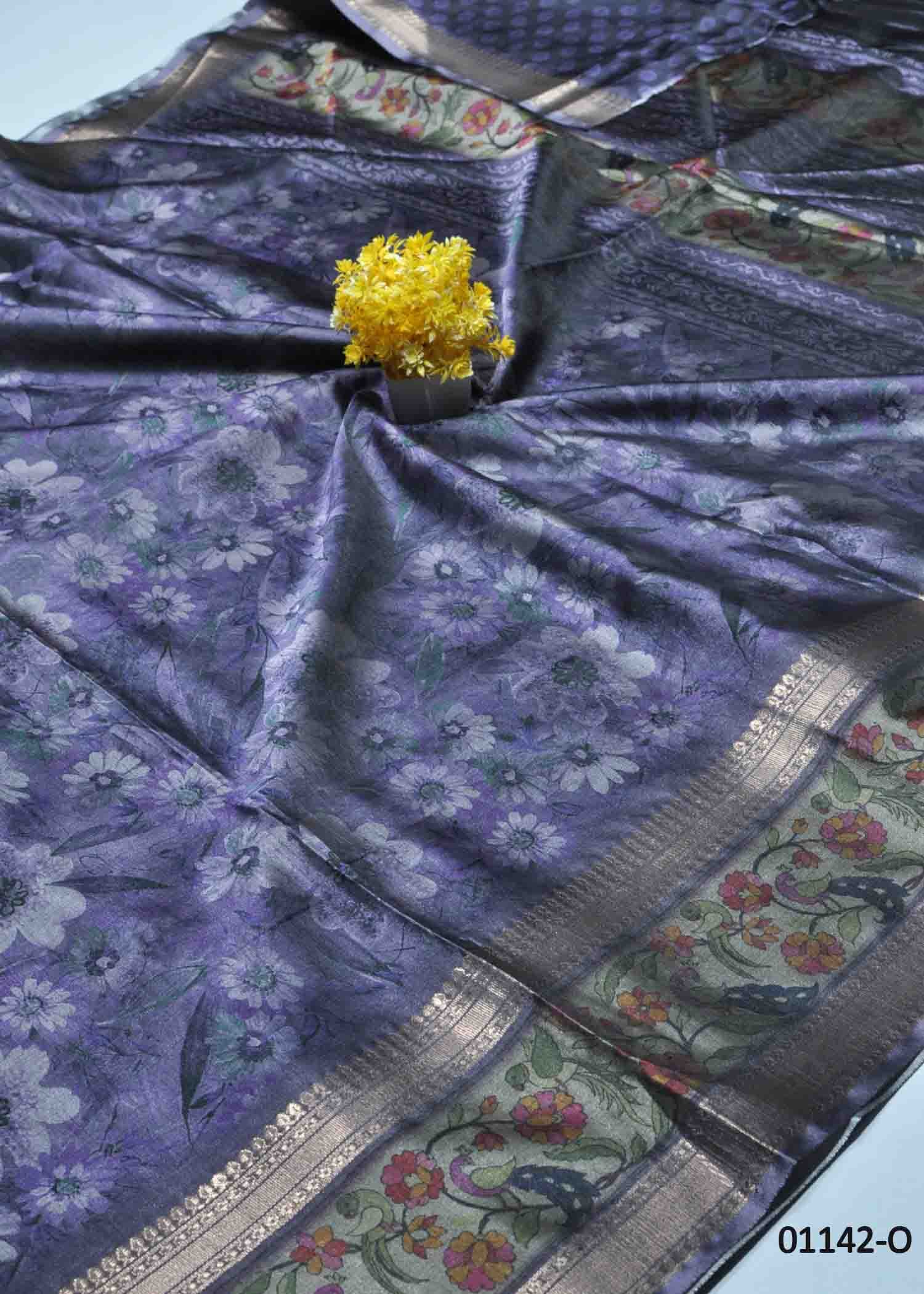 Kalaivani - 01142-O Violet Color Excellent Dola Silk Saree CM1354958 (LR7D)