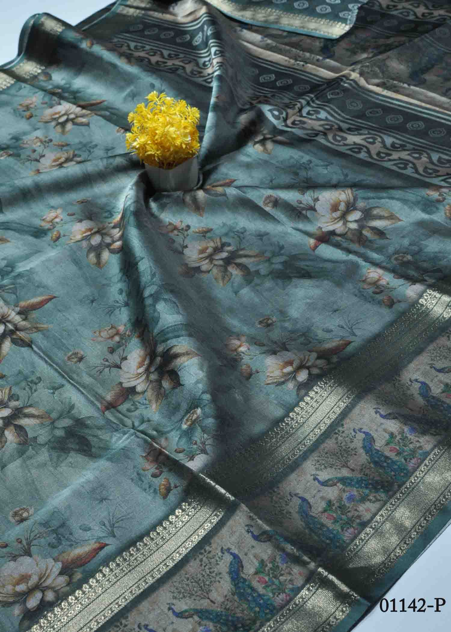 Kalaivani - 01142-P PineGreen Color Excellent Dola Silk Saree CM1354958 (LR7D)