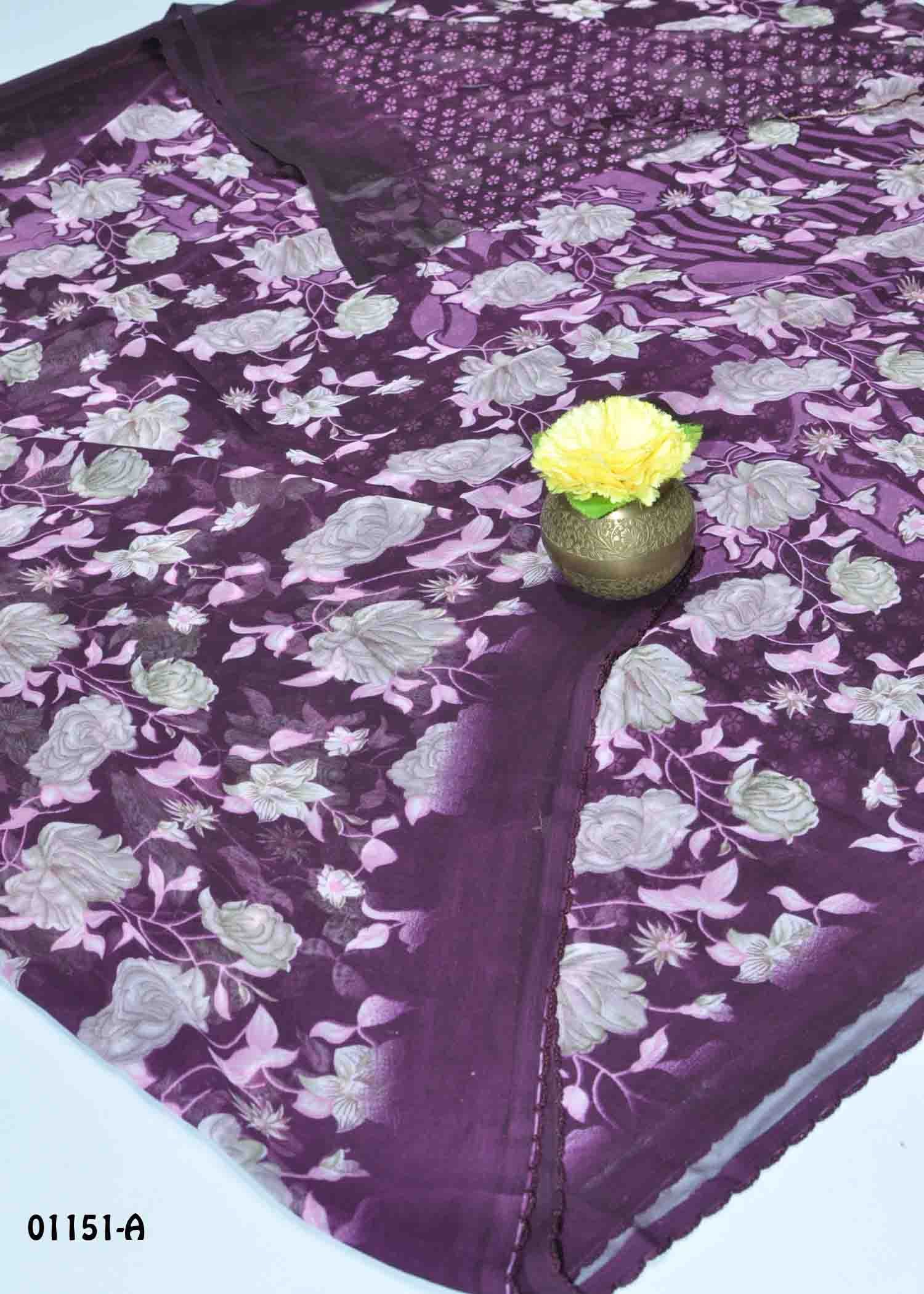 Sharika - 01151-A Purple Color Simply Soft Georgette Saree CM1344643 (LR8E)