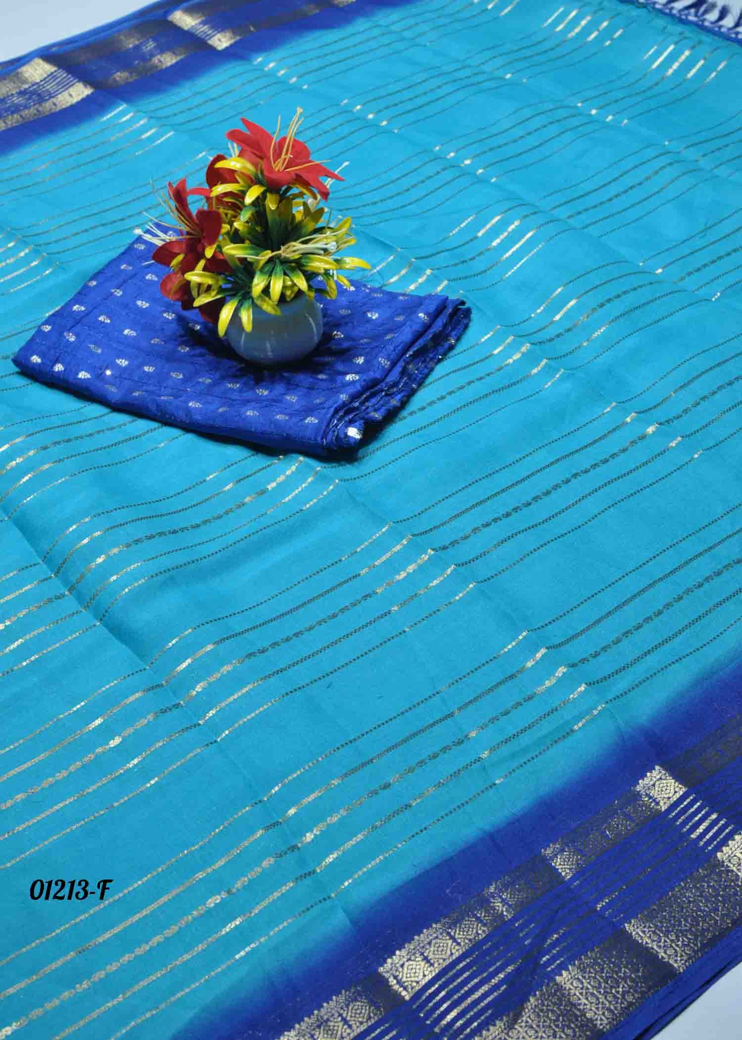 Dishika -01213-F SkyBlue Color New Arrival Crepe Saree (RR11D)