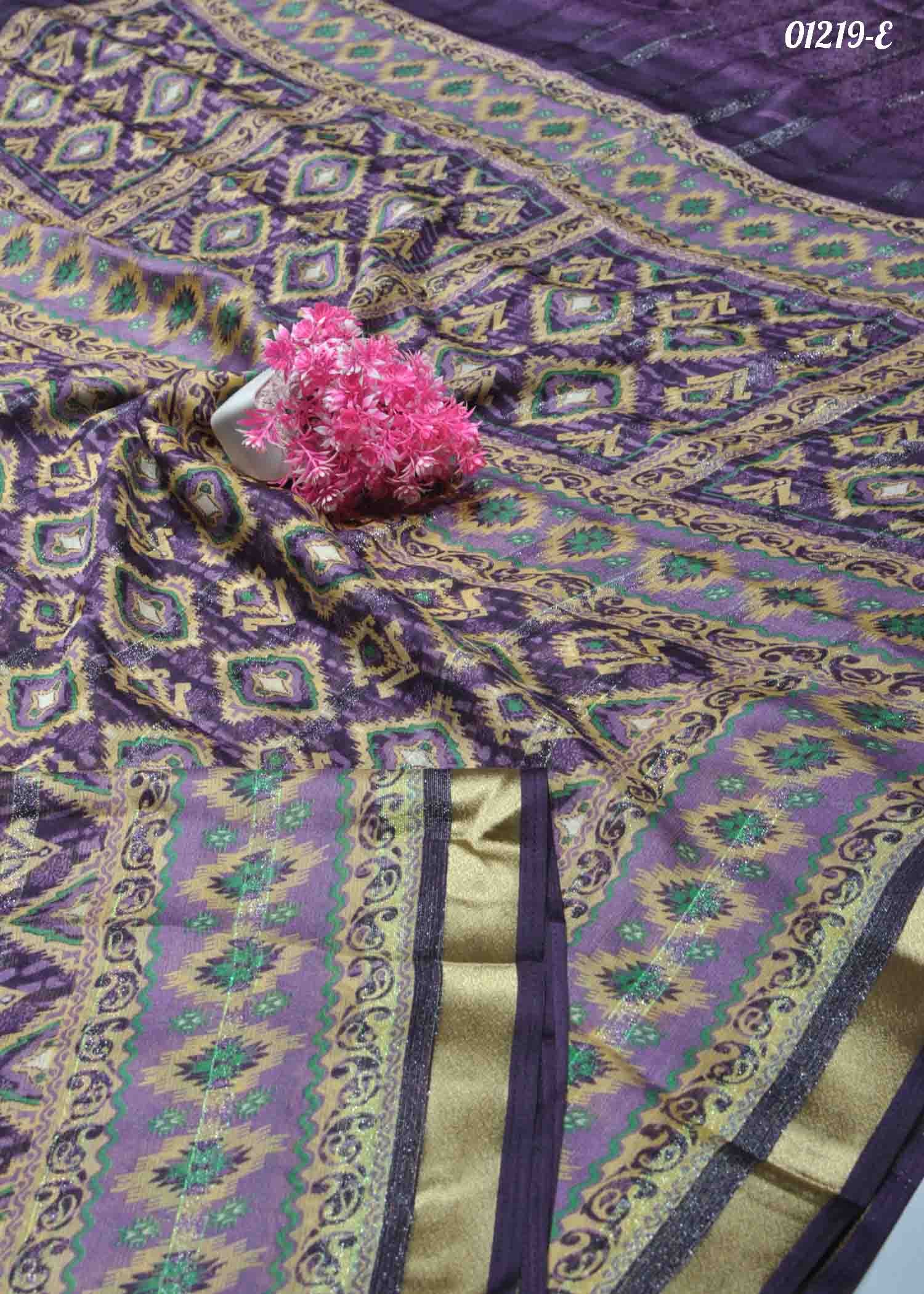 Sanjana -01219-E Purple Color Excellent Soft Chiffon Saree CM1326893 (RR9D)