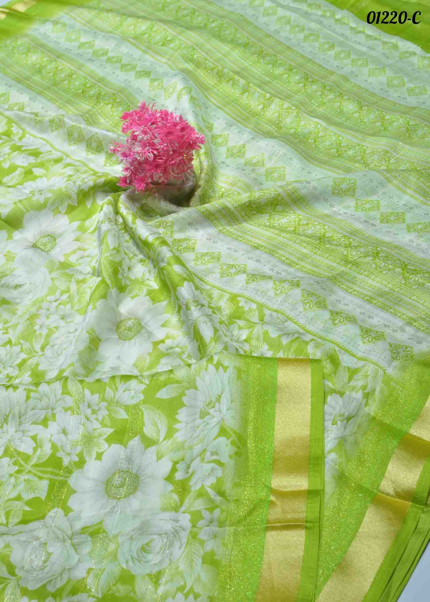 Diya -01220-C Green Color Excellent Soft Chiffon Saree CM1326893 (RR9D)