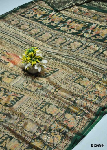 Ivanthika - 01249-F  Green Color Excellent Brasso Chiffon Saree CM1326093 (RR9D)