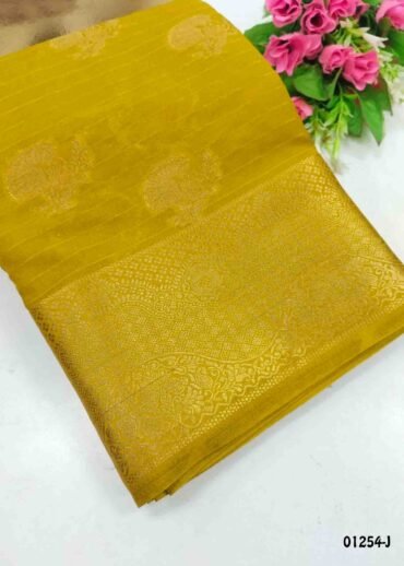 Anamika -01254-J  Mustard Color Excellent Traditional Crepe Silk Saree CM1329020 (RR2D)