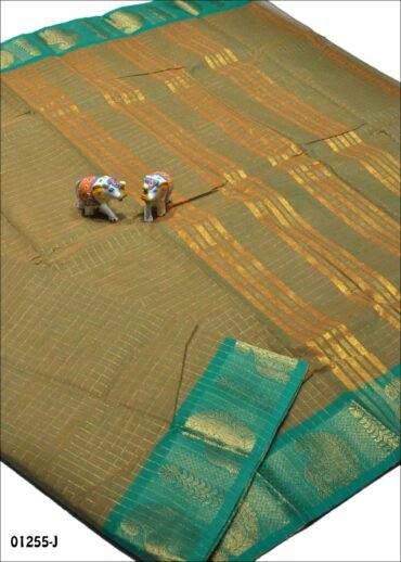 Agithina -01255-J  TeaGreen Color Traditional Checked Chettinad Cotton Saree CM1349028 (RR2D)