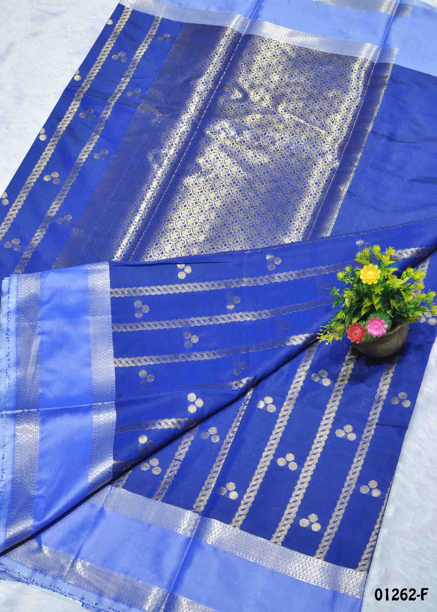 Nandhitha -01262-F InkBlue Color New Arrival Trending Semi Banaras Katan Soft Silk Sarees CM1332778 (RR2E)