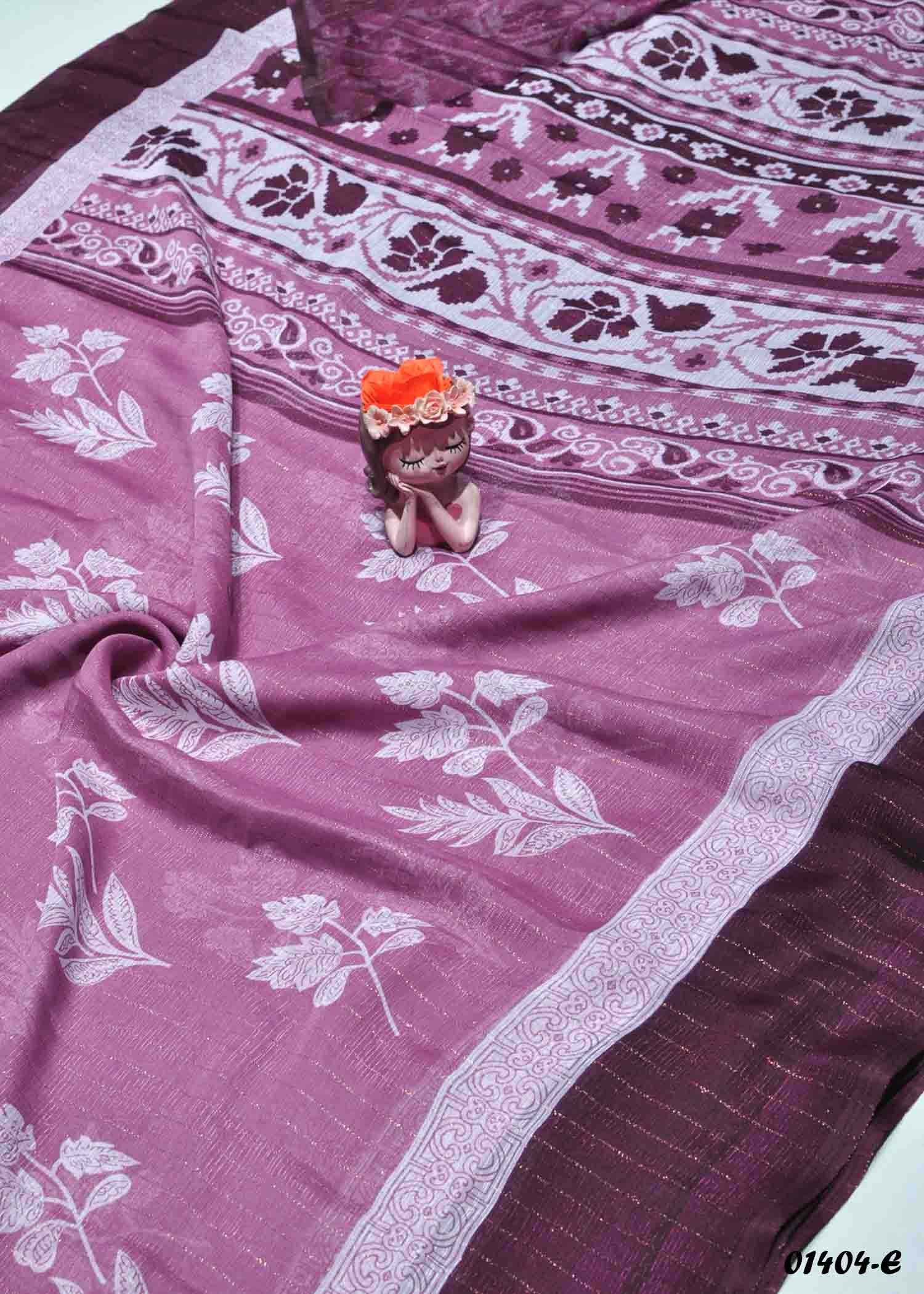 Cennet - 01404-E Purple Color Synthetic Saree CM1323676 (RR9C)