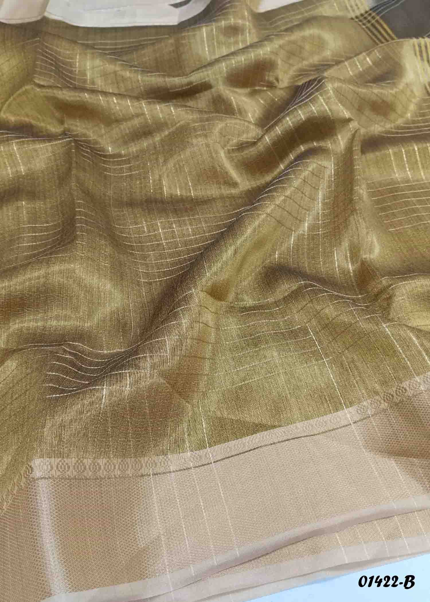 Yuvarani - 01422-B Mustard Color Tissue silk Saree CM1339659 (RR5D)