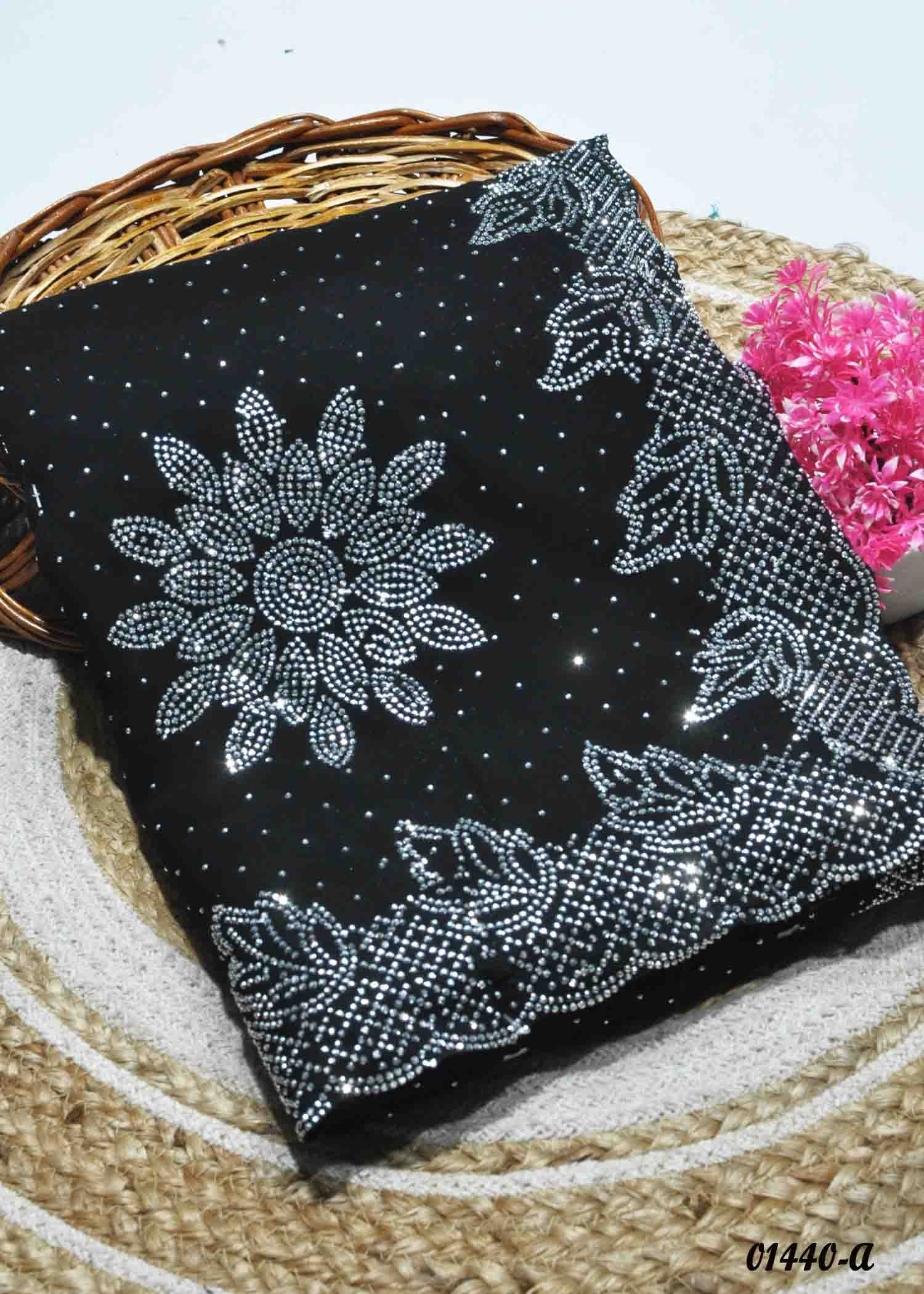 Kashvi - 01440-A Black Color Excellent Designer Work Saree CM1353648 (LR8C)