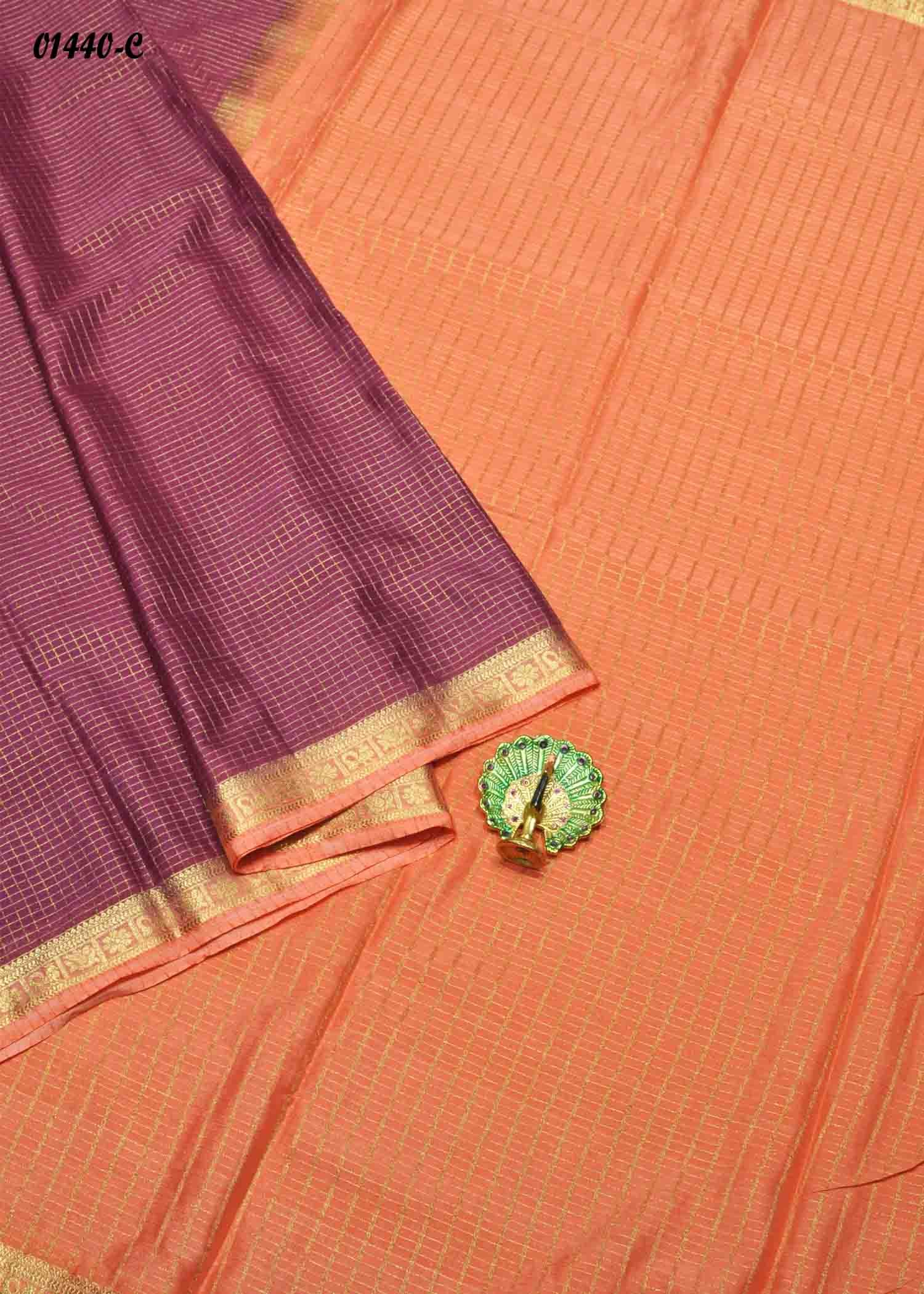 Taania - 01440-C Purple Color Excellent Traditional Crepe Silk Saree CM1347071 (LR3C)