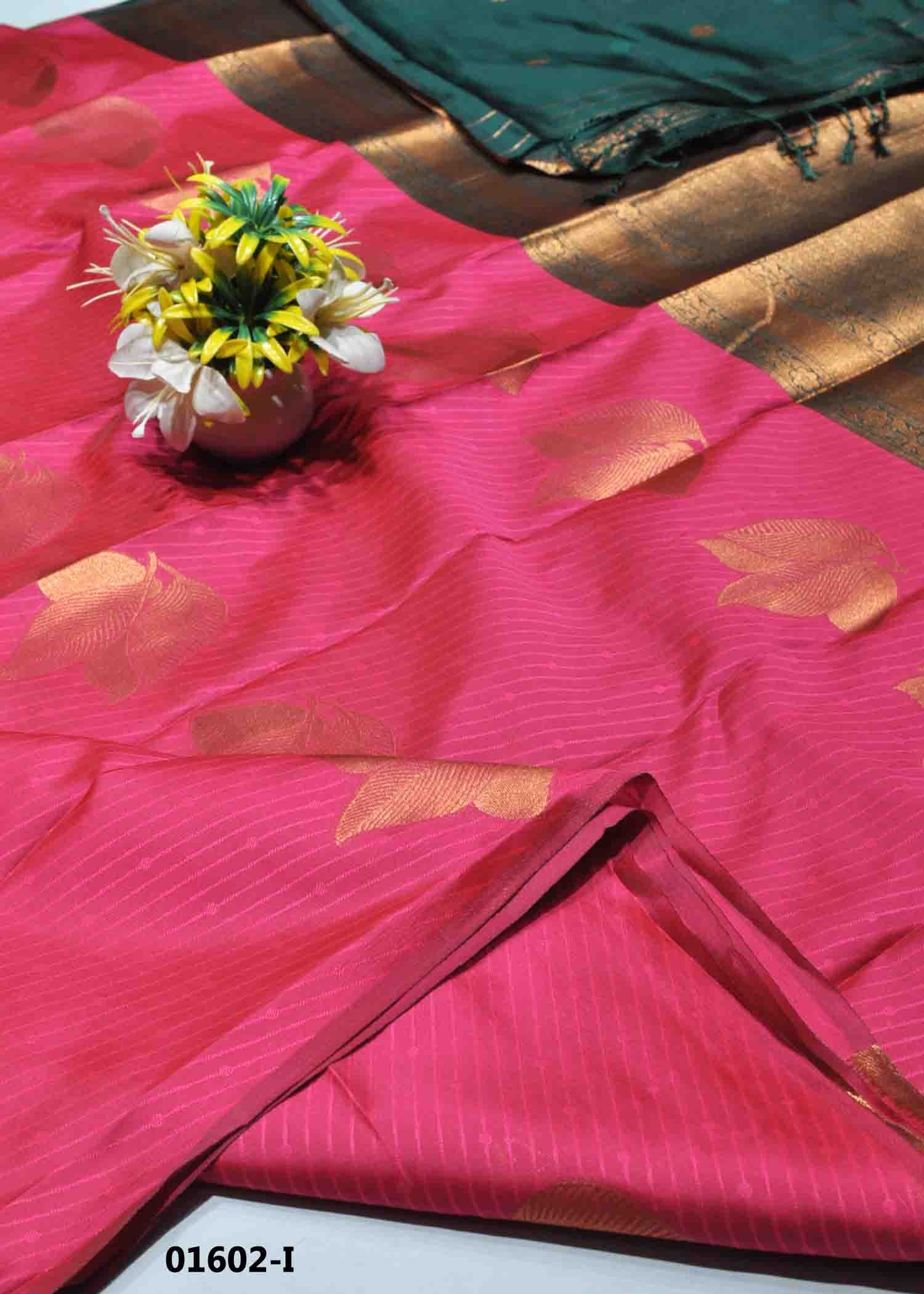Ishani - 01602-I Razzmatazz Pink Color Fancy Banarasi Saree CM1327018 (RR4C)
