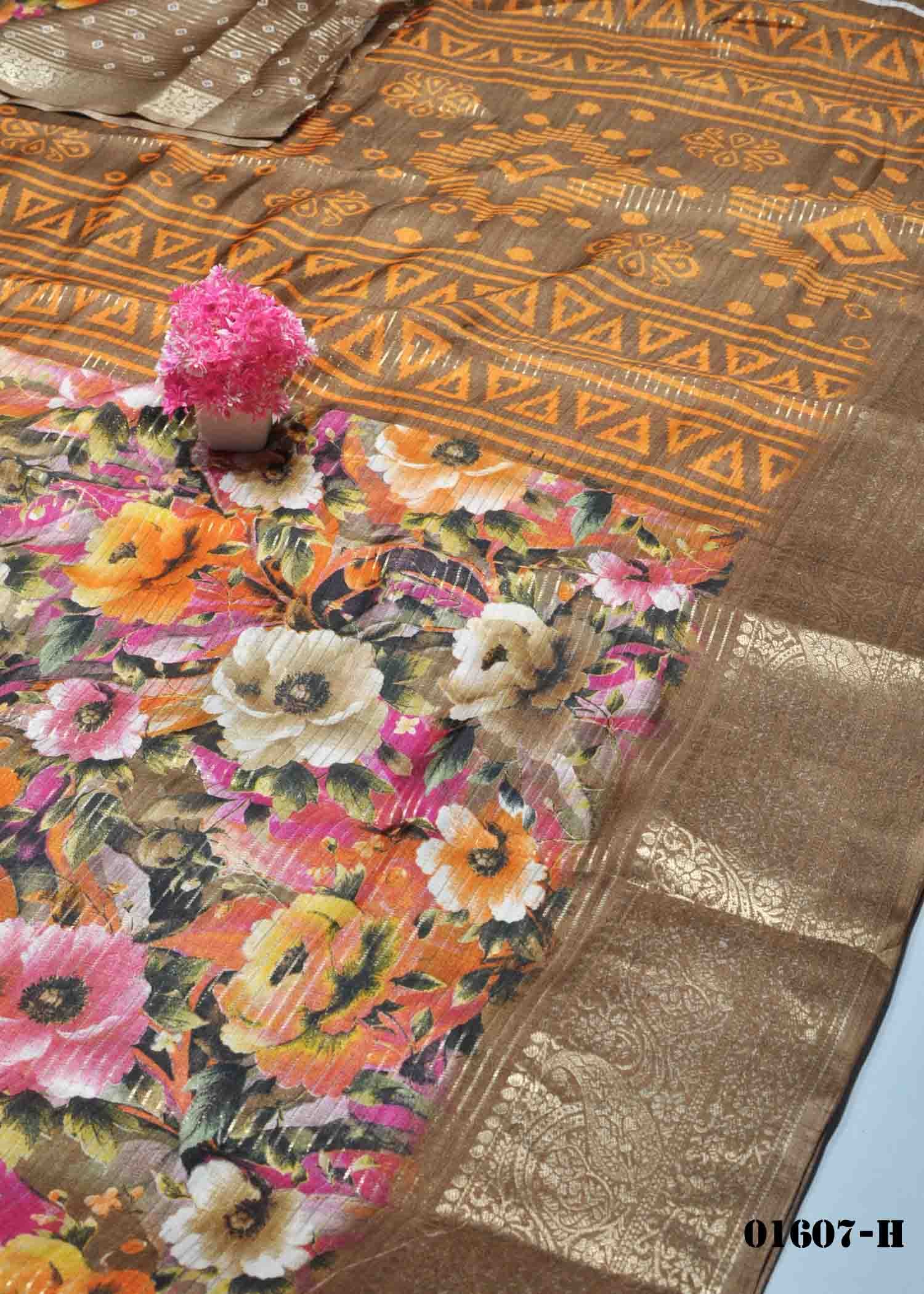 Neetu - 01607-H Black Color Fancy Cotton Saree CM1340963 (RR6D)