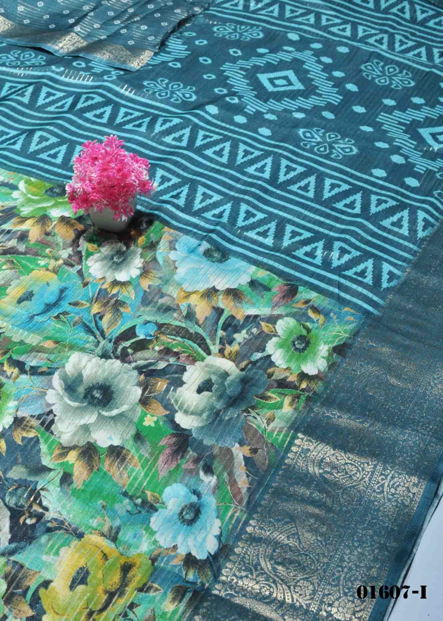 Neetu - 01607-I Green Color Fancy Cotton Saree CM1340963 (RR6D)