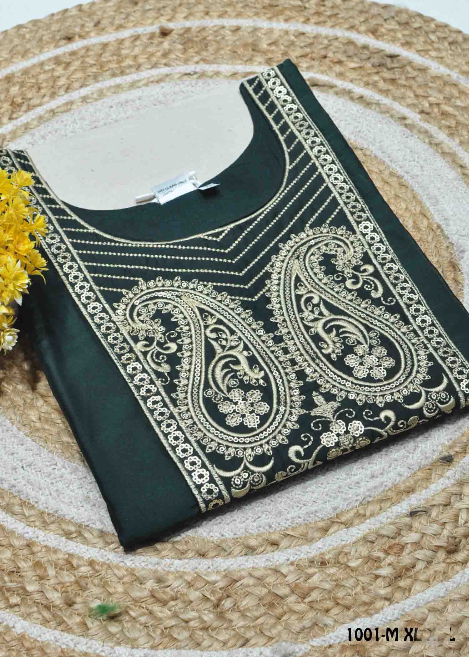 Rithya - 1001 Darkgreen Color Readymade Rangoli Kurti CM1339040 (RR1C)