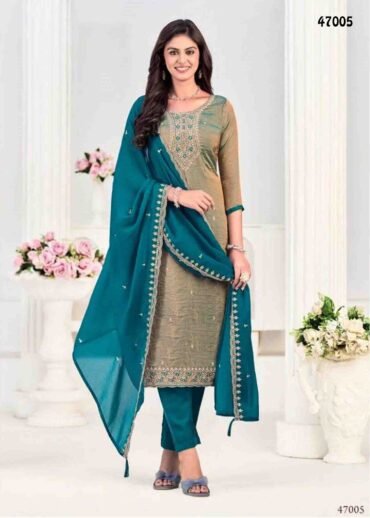 VishnuAayat  -47005 Swamp green  Color NC Moss Designer Salwar Material CM1345156