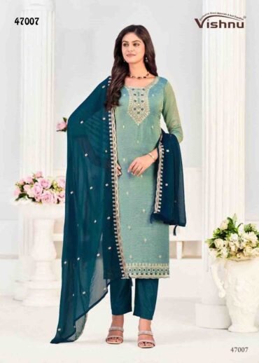 VishnuAayat  -47007 fern green Color NC Moss Designer Salwar Material CM1345156