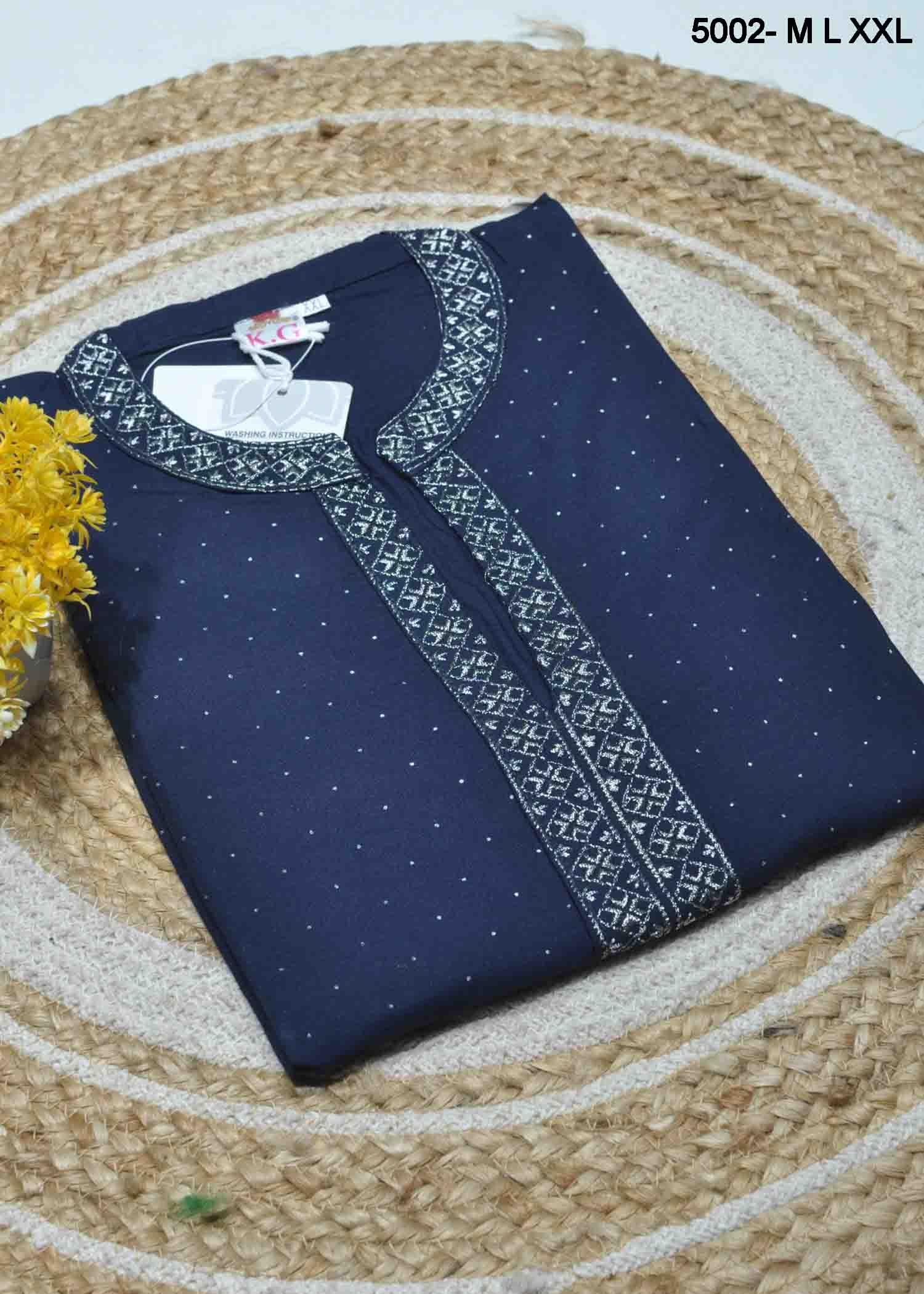 Sainisha-5002 NavyBlue Color Readymade Excellent Rayon Kurti CM1339039 (RR3B)