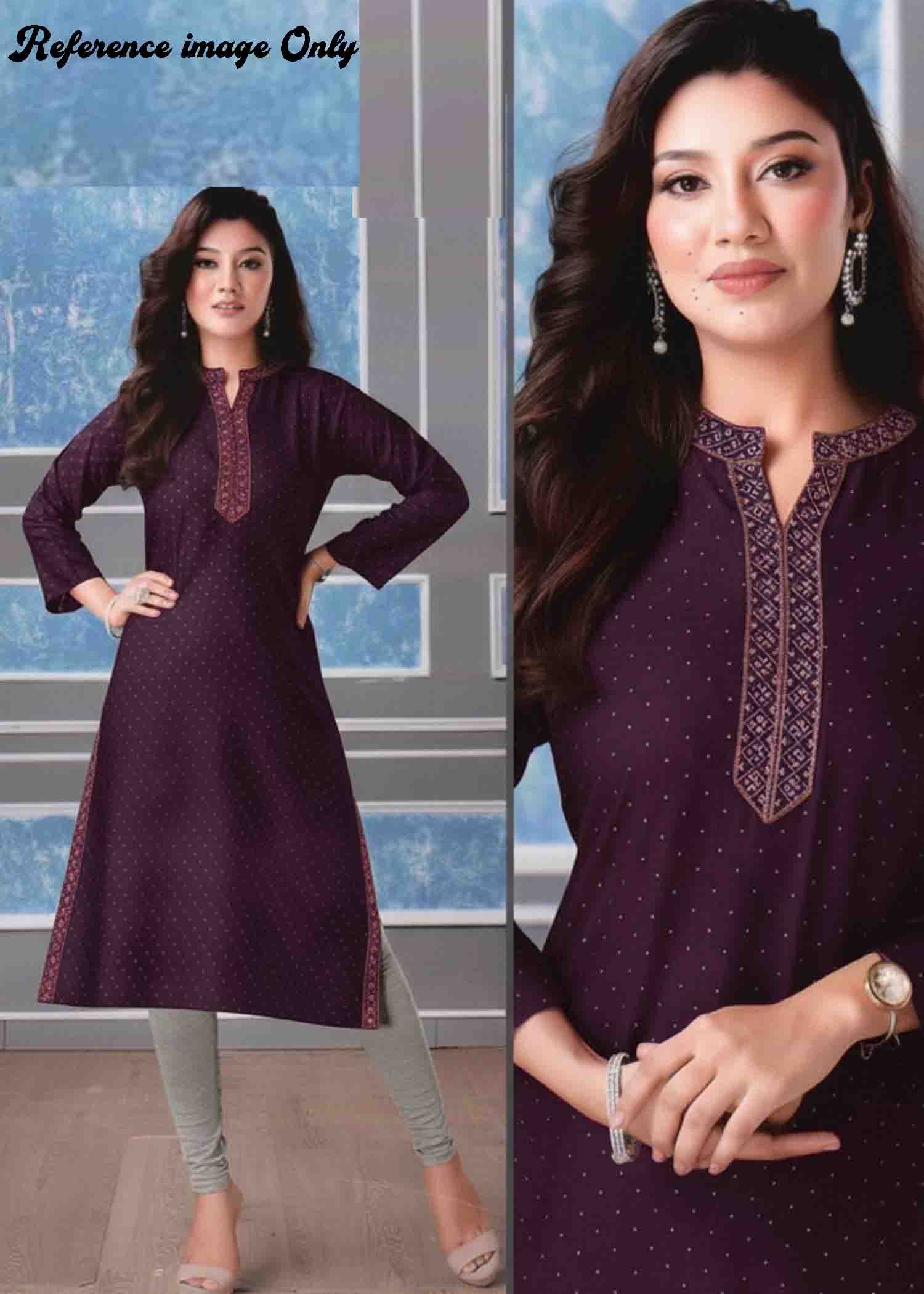 Sainisha-5004 DeepPurple Color Readymade Excellent Rayon Kurti CM1339039 (RR3B)