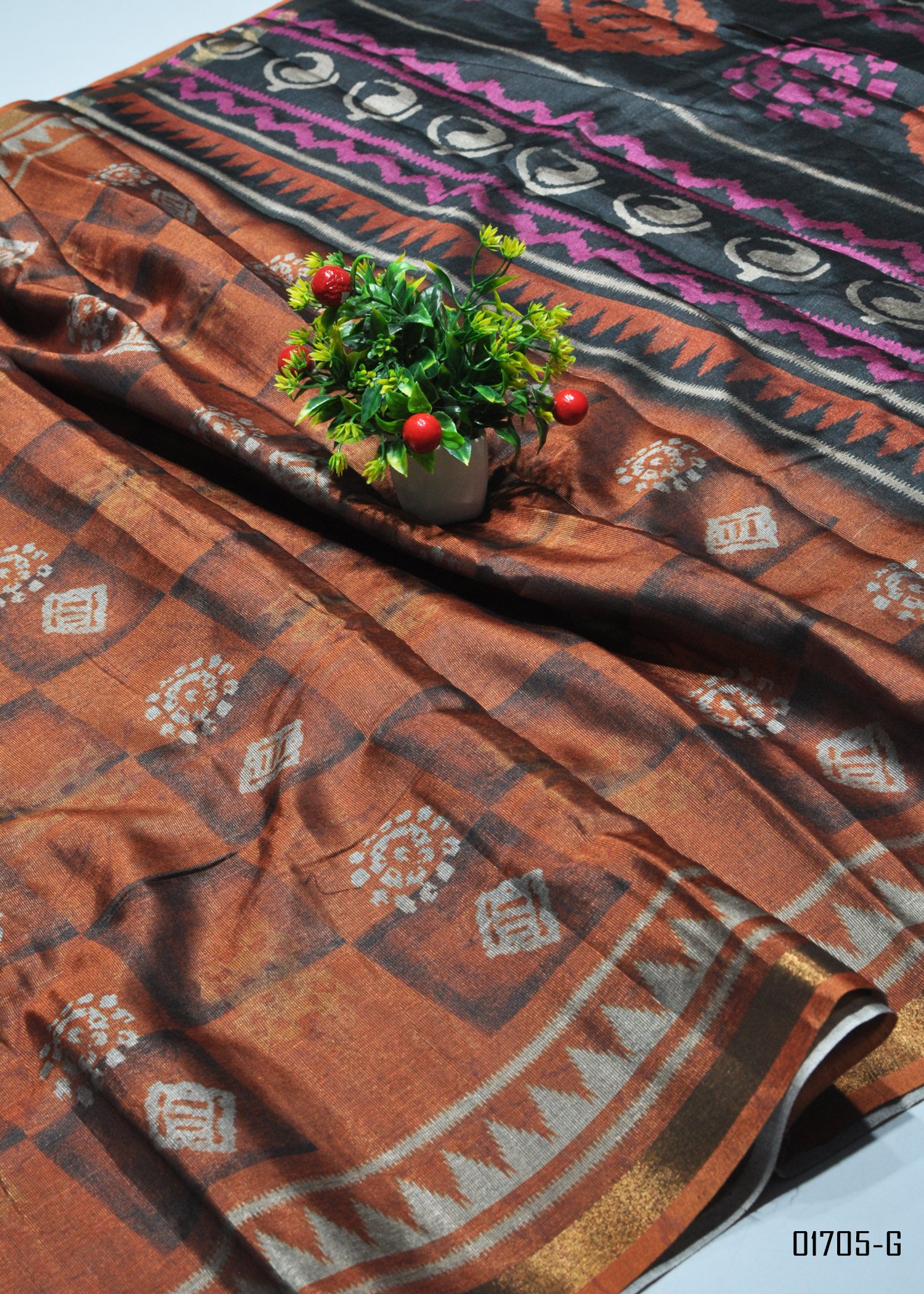 Vithiya - 01705-G Mustard Color Excellent Fancy Cotton Saree CM1341673 (LR6B)