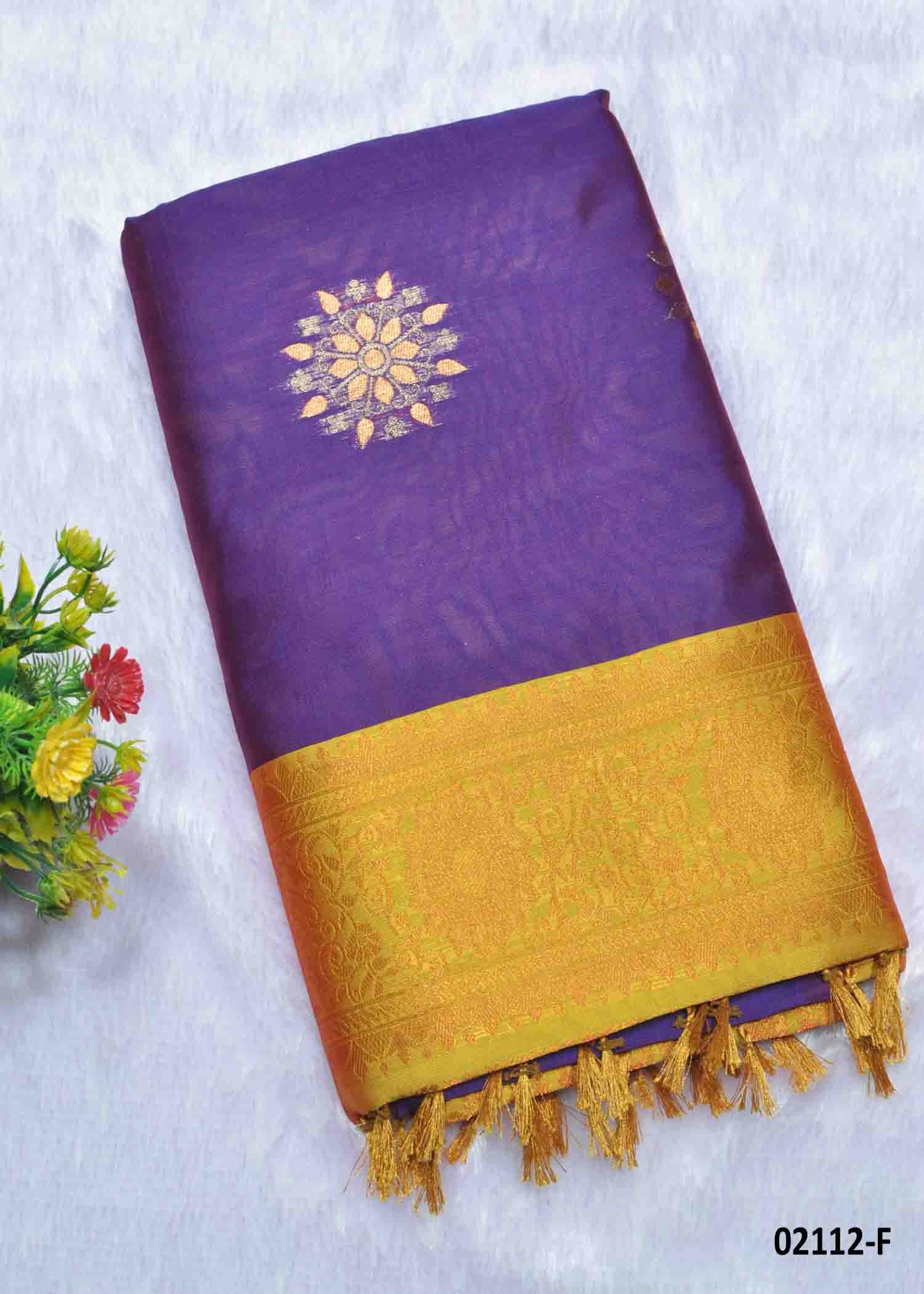 Anuradha - 02112-F Violet Color Traditional Look Banaras Saree CM1360864 (LR1C)