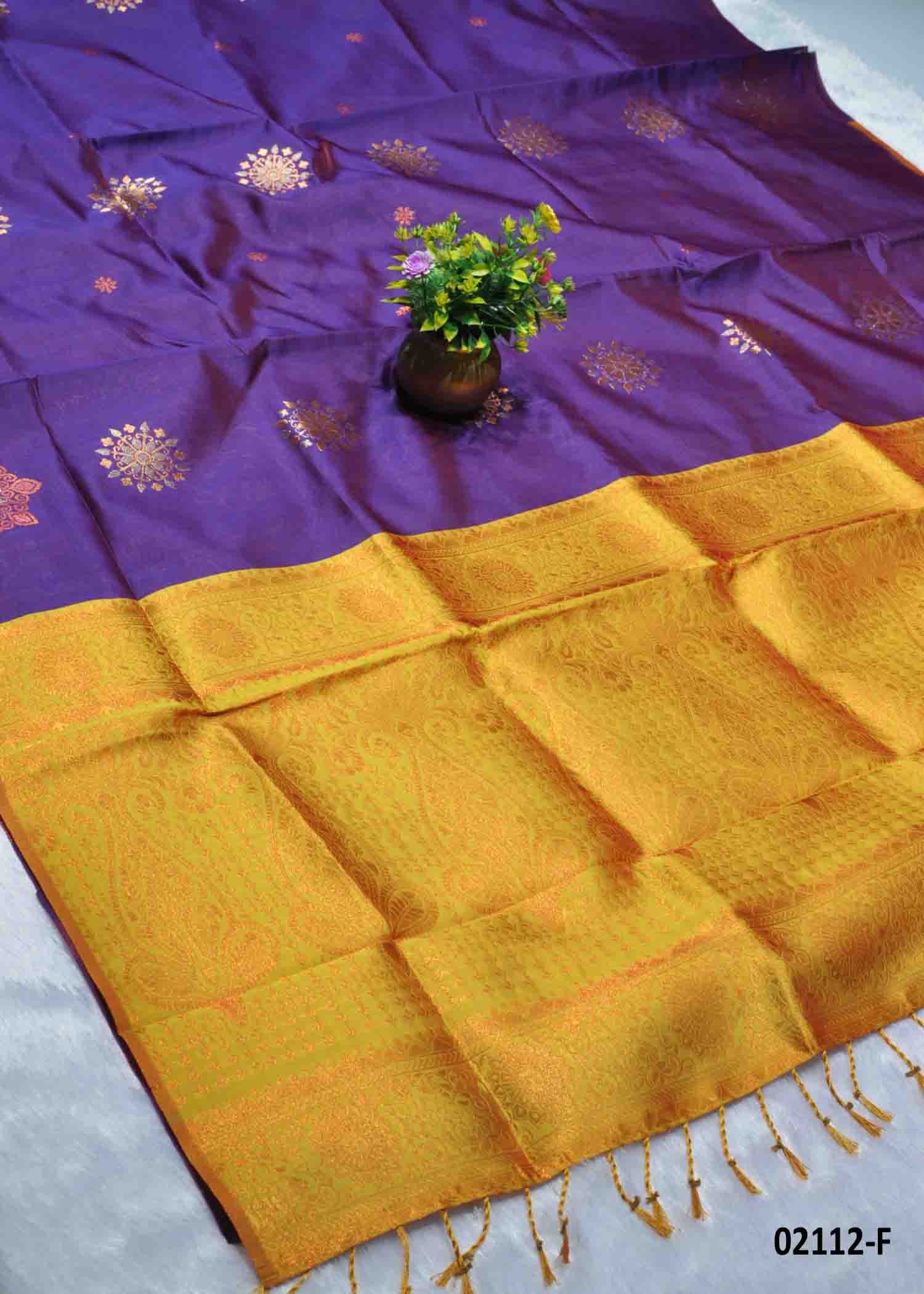 Anuradha - 02112-F Violet Color Traditional Look Banaras Saree CM1360864 (LR1C)