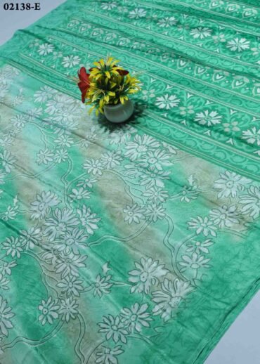 Amirtha  - 02138-E  Green Color Simply Soft Crepe Saree CM1353378 [LR9C]