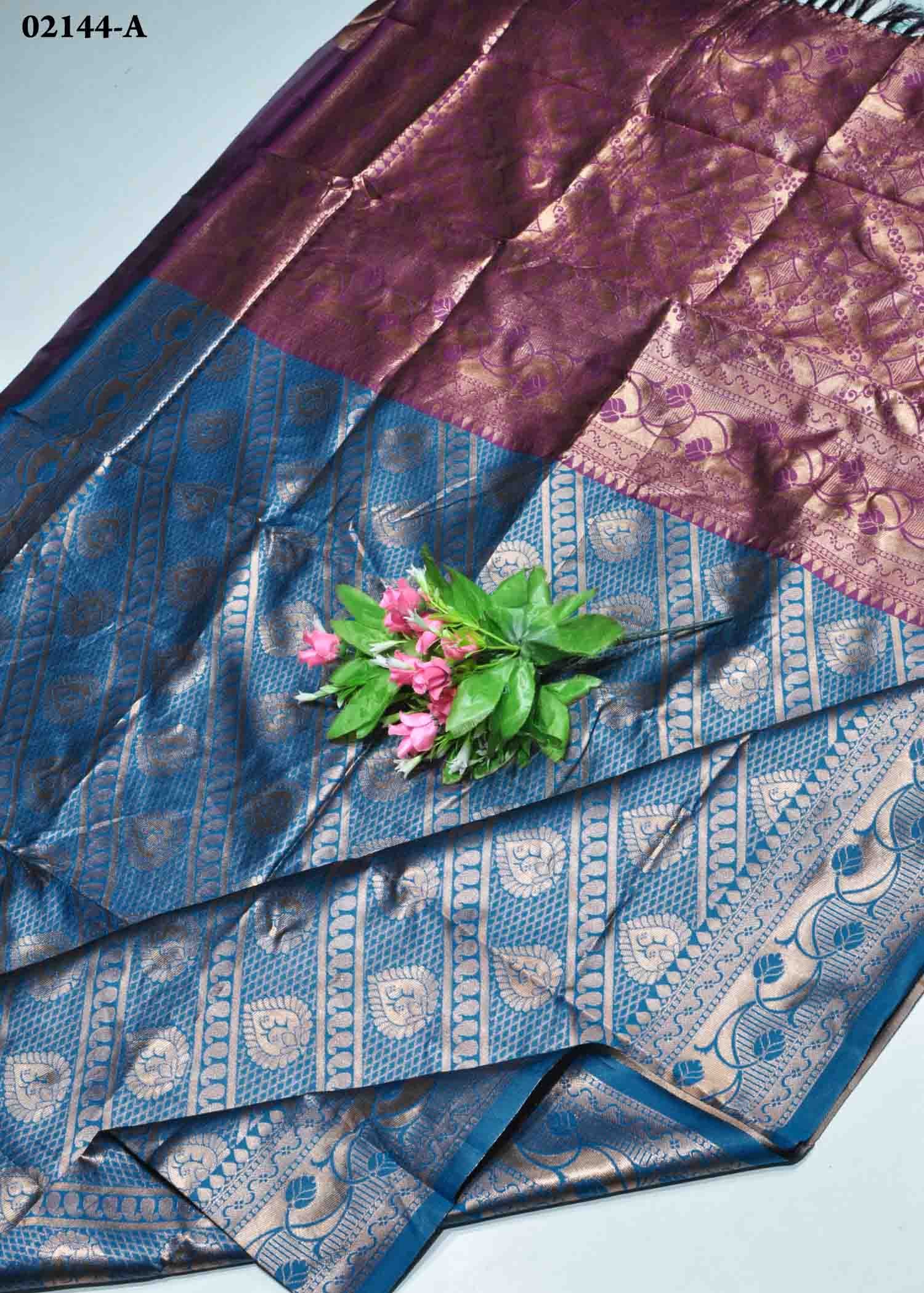 Elavarasi - 02144-A SkyBlue Color Traditional Look Banaras Saree CM1368305 (LR1D)