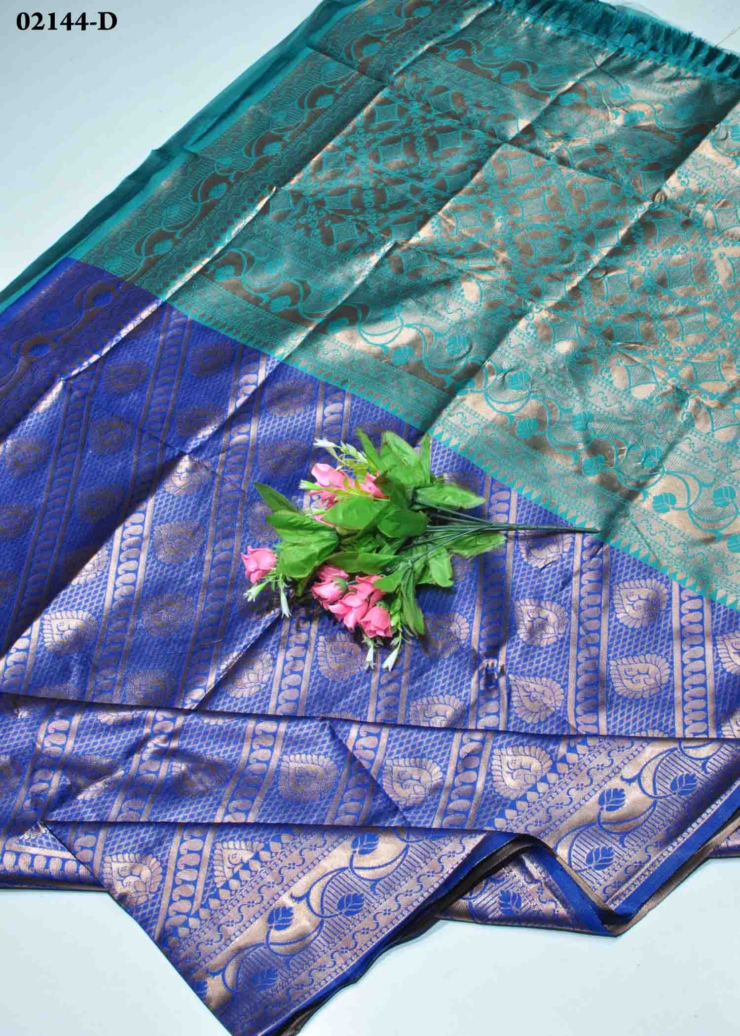 Elavarasi - 02144-D Blue Color Traditional Look Banaras Saree CM1368305 (LR1D)