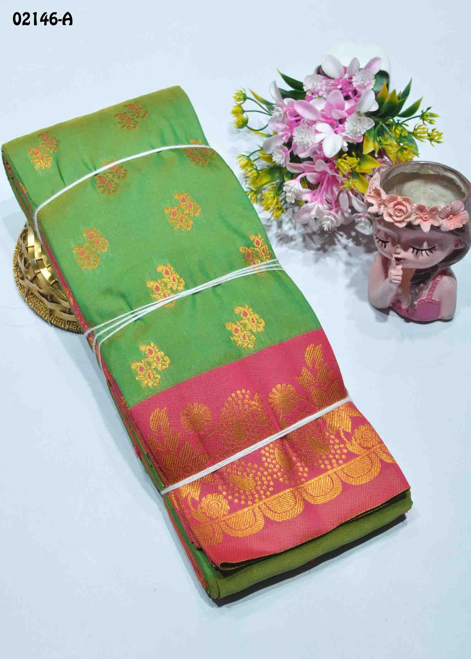 Avanthika - 02146-A MantisGreen Color Traditional Look Semi-Pattu Saree CM1365299 (LR1D)