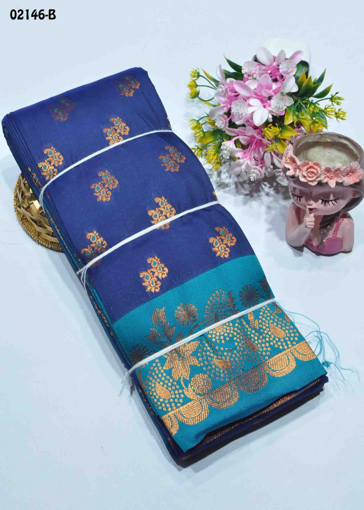 Avanthika - 02146-B NavyBlue Color Traditional Look Semi-Pattu Saree CM1365299 (LR1D)